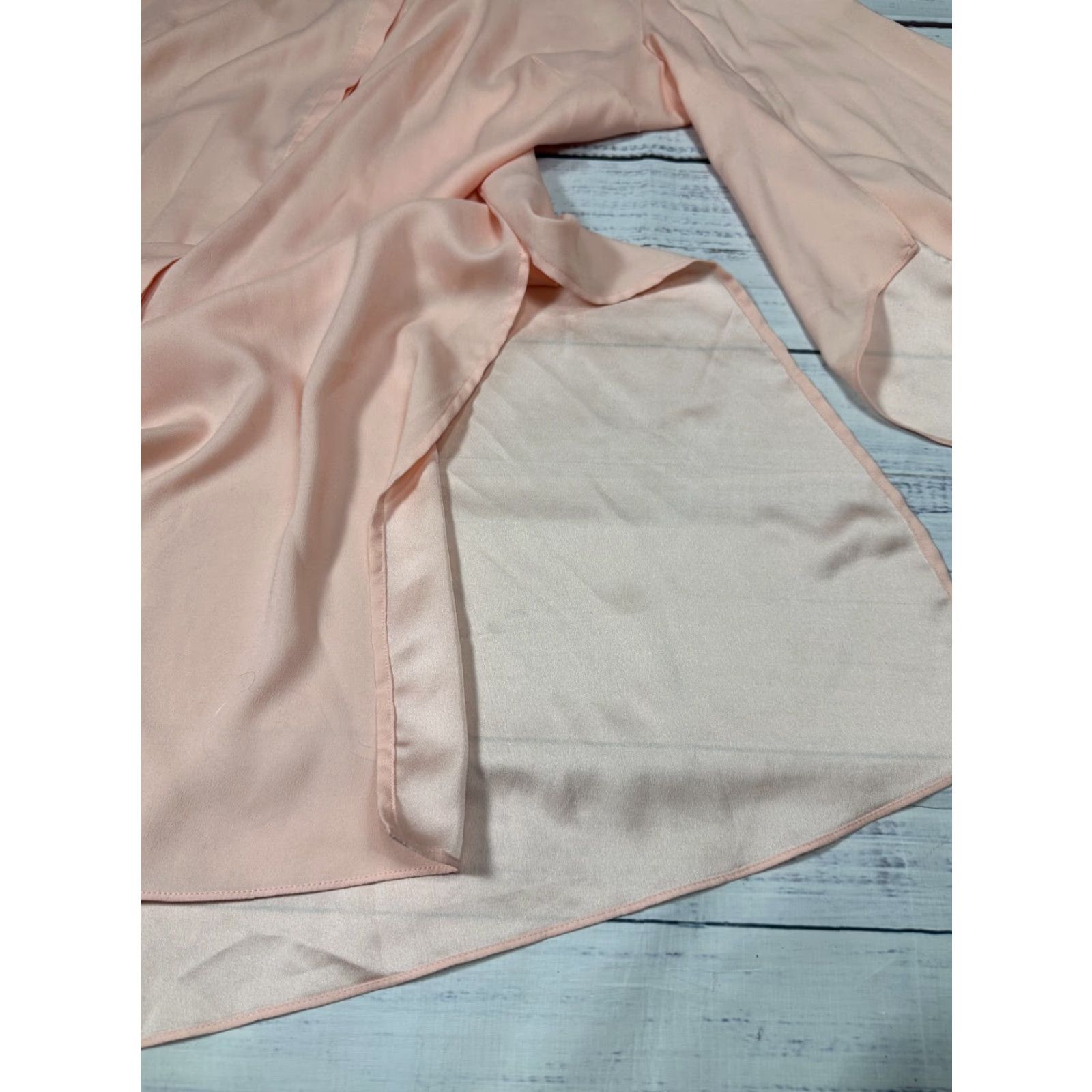 Vintage H by Halston Shirt Tunic Women Pink M Bell Sleeve Sheer Lightweight Size M / US 6-8 / IT 42-44 - 6 Thumbnail