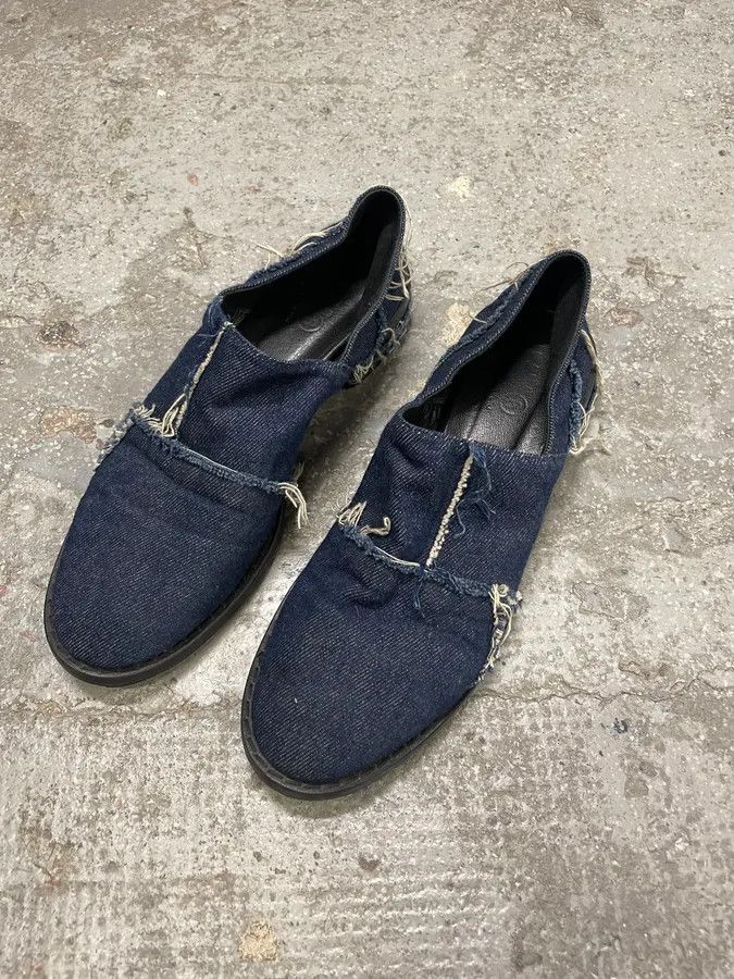 Maison Margiela Maison Margiela MM6 Blue Denim Jeans Derbys Shoes Size US 7 / EU 40 - 3 Thumbnail