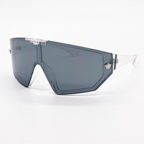 Versace NEW VERSACE VE4461 148/6V SHIELD MOD 4461 GREY VE4461 1486V Size ONE SIZE - 8 Thumbnail