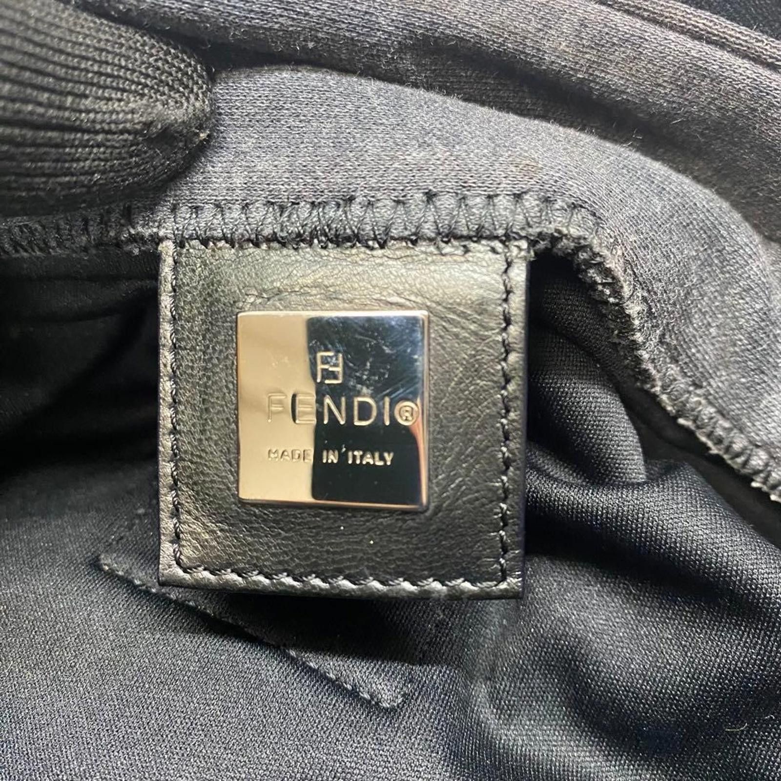 Fendi Fendi - Grey Fabric Baguette Shoulder Bag Size ONE SIZE - 8 Thumbnail