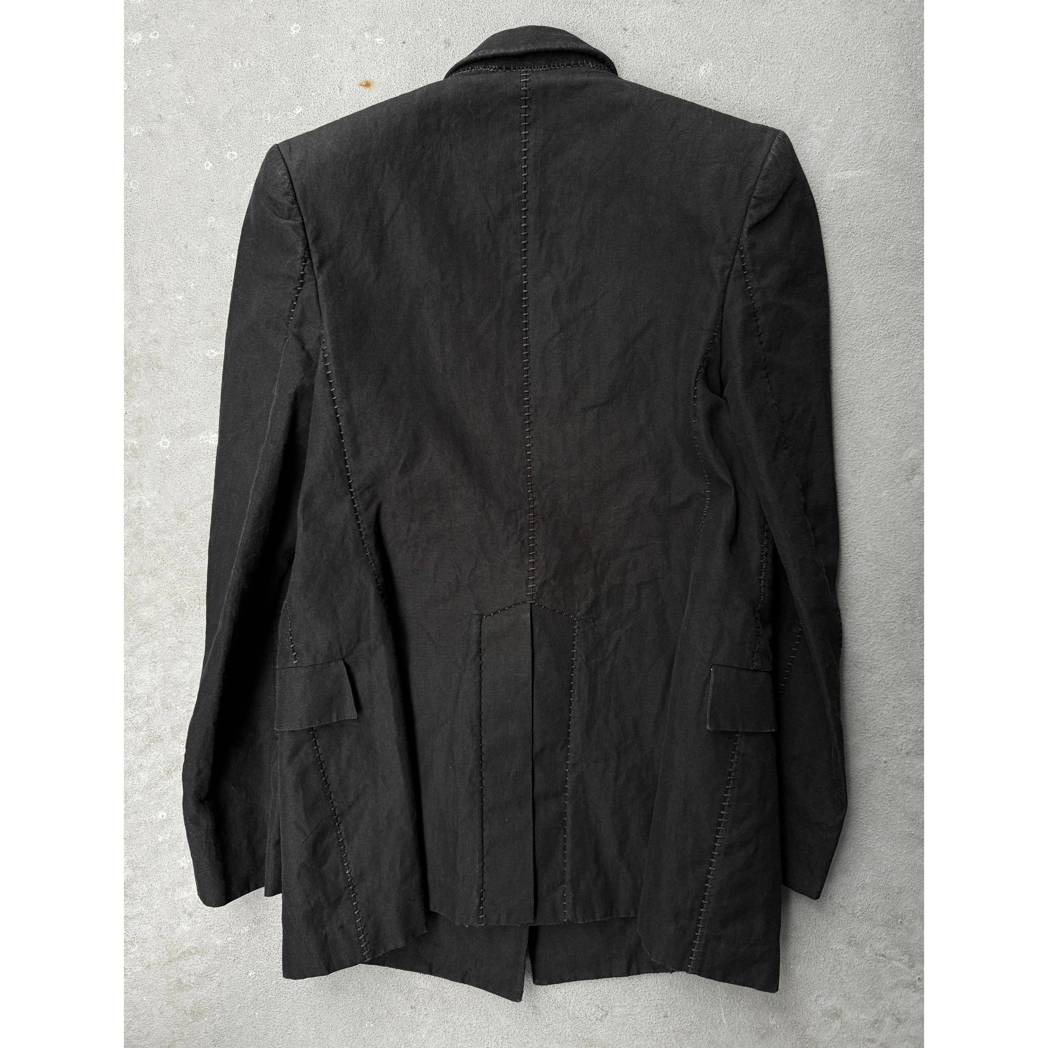 Leopold Bossert Leopold Bossert SS17 Selvedge Overlock Peak Lapel Linen Rami Size US S / EU 44-46 / 1 - 18 Thumbnail