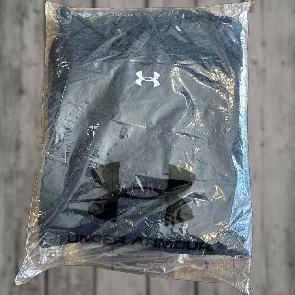 Under Armour VINTAGE? Under Armour ICON FLEECE HOODIE Navy Womens L Blue Oversized Pockets Hooded Pullover Activewear - Womens Large Hoodie Size L / US 10 / IT 46 - 1 Thumbnail