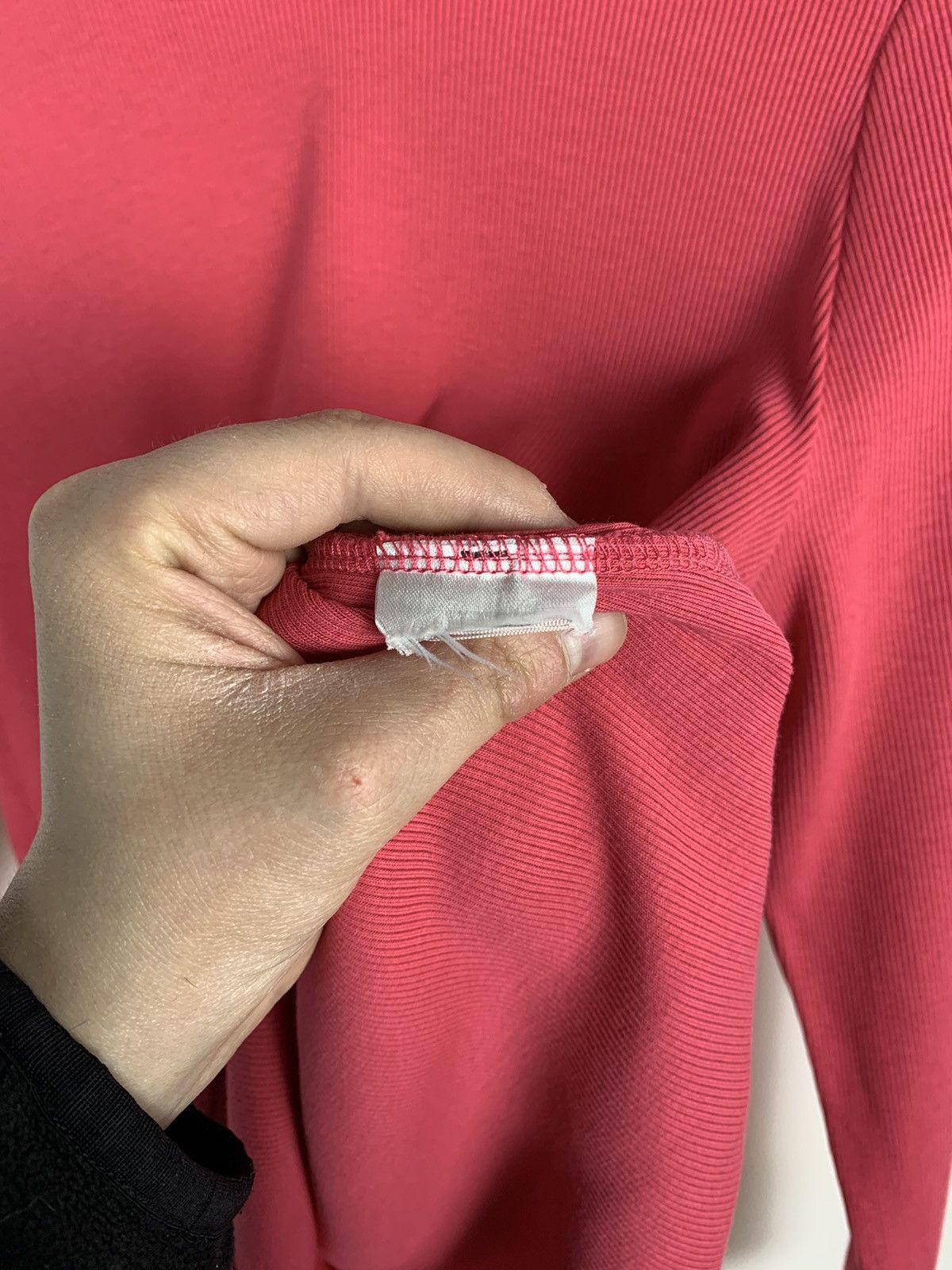 Sezane Sezane Mock Neck Long Sleeve T-Shirt Pink Size XL Luxury Top Size XL / US 12-14 / IT 48-50 - 9 Thumbnail