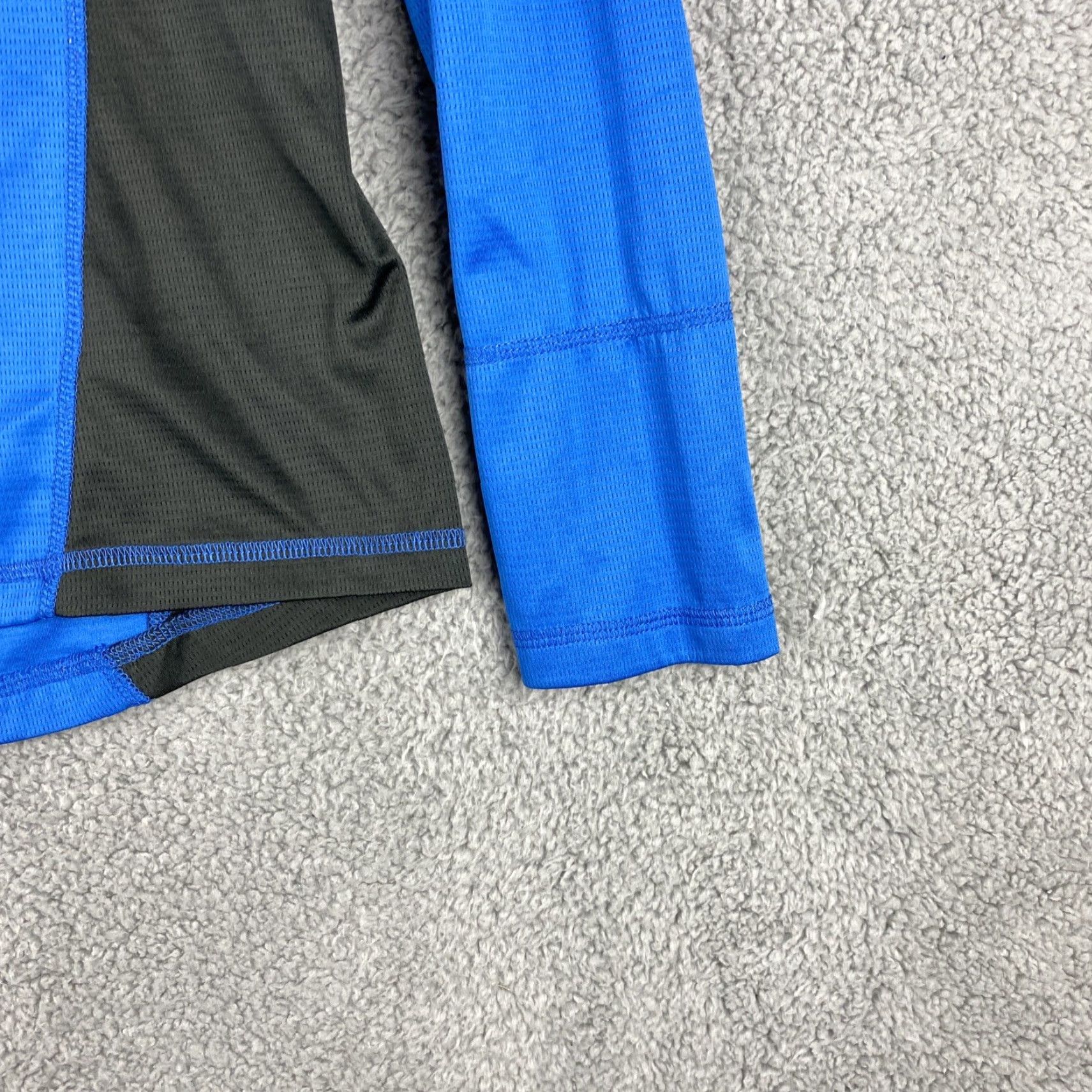Reebok Reebok Womens Medium 1/4 Zip Running Shirt Stretch Top Thumbhole Blue 38-51 Size M / US 6-8 / IT 42-44 - 3 Thumbnail