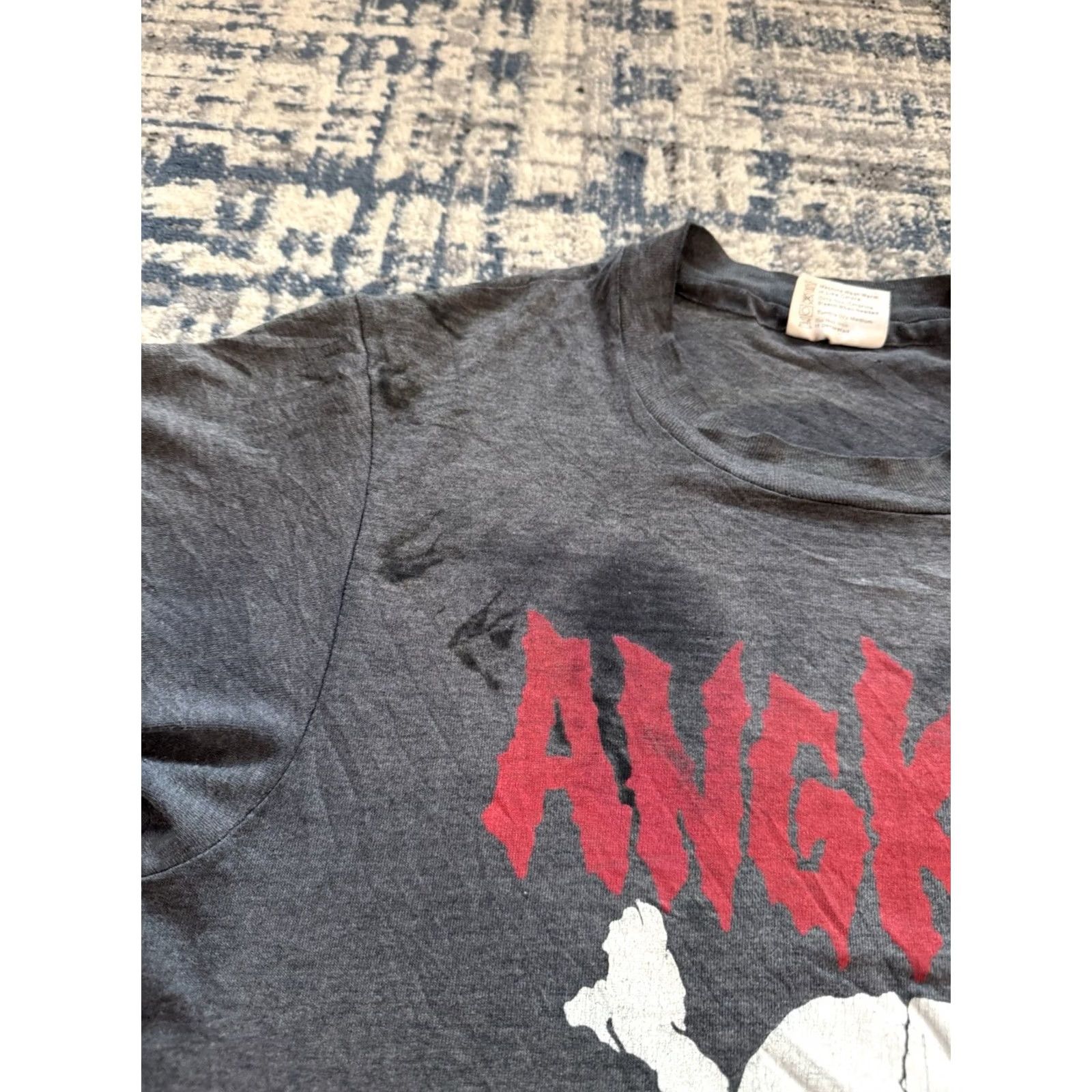 Hanes Vintage Angkor Wat T Shirt M Texas Hardcore Punk Band Thrash Metal 1987 Sz Size US M / EU 48-50 / 2 - 7 Thumbnail