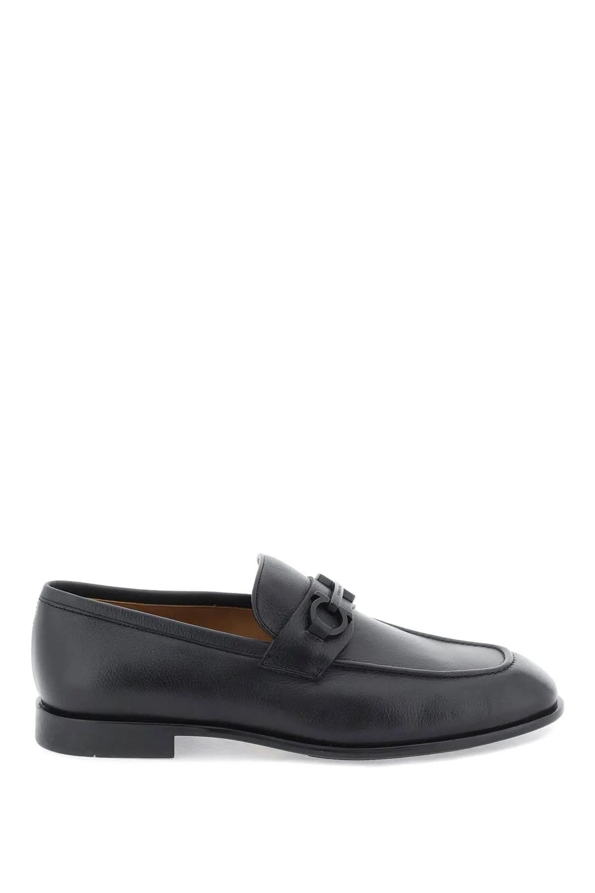 image of Salvatore Ferragamo O1S22I1N0324 Gancini Loafers In Black, Men's (Size 7)