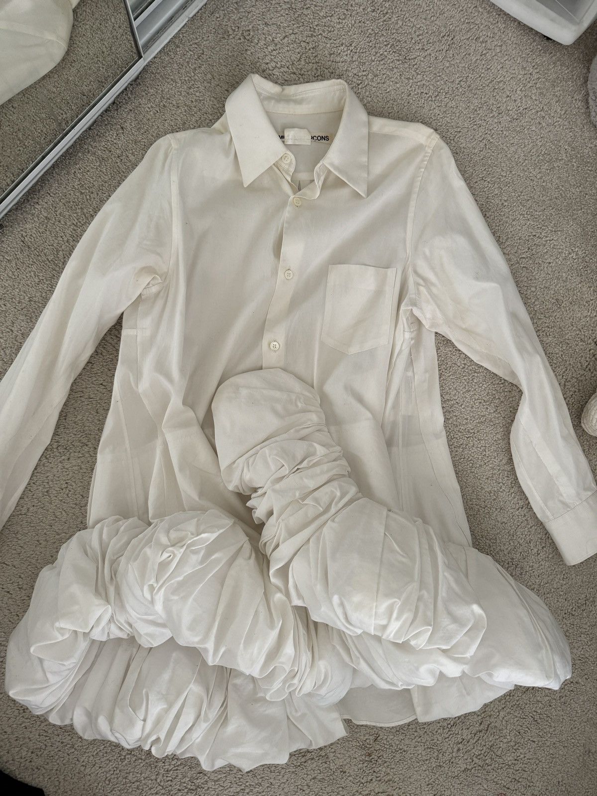 Comme des Garcons White Comme des Garçons Tunic Size S / US 4 / IT 40 - 1 Thumbnail