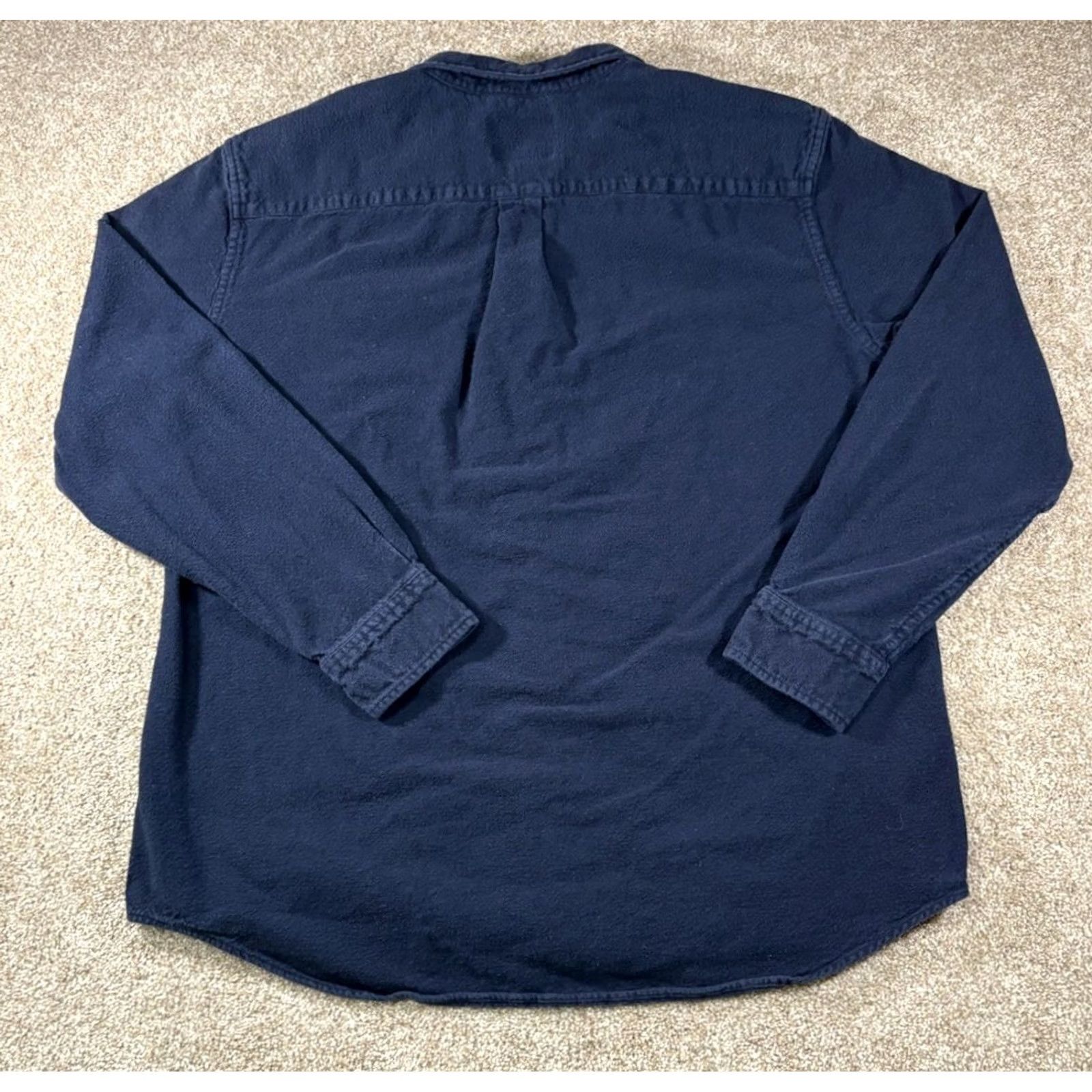Vintage St. Johns Bay Flannel Classic Fit Shirt 100% Soft Cotton Navy Blue Men’s XL Size US XL / EU 56 / 4 - 3 Thumbnail