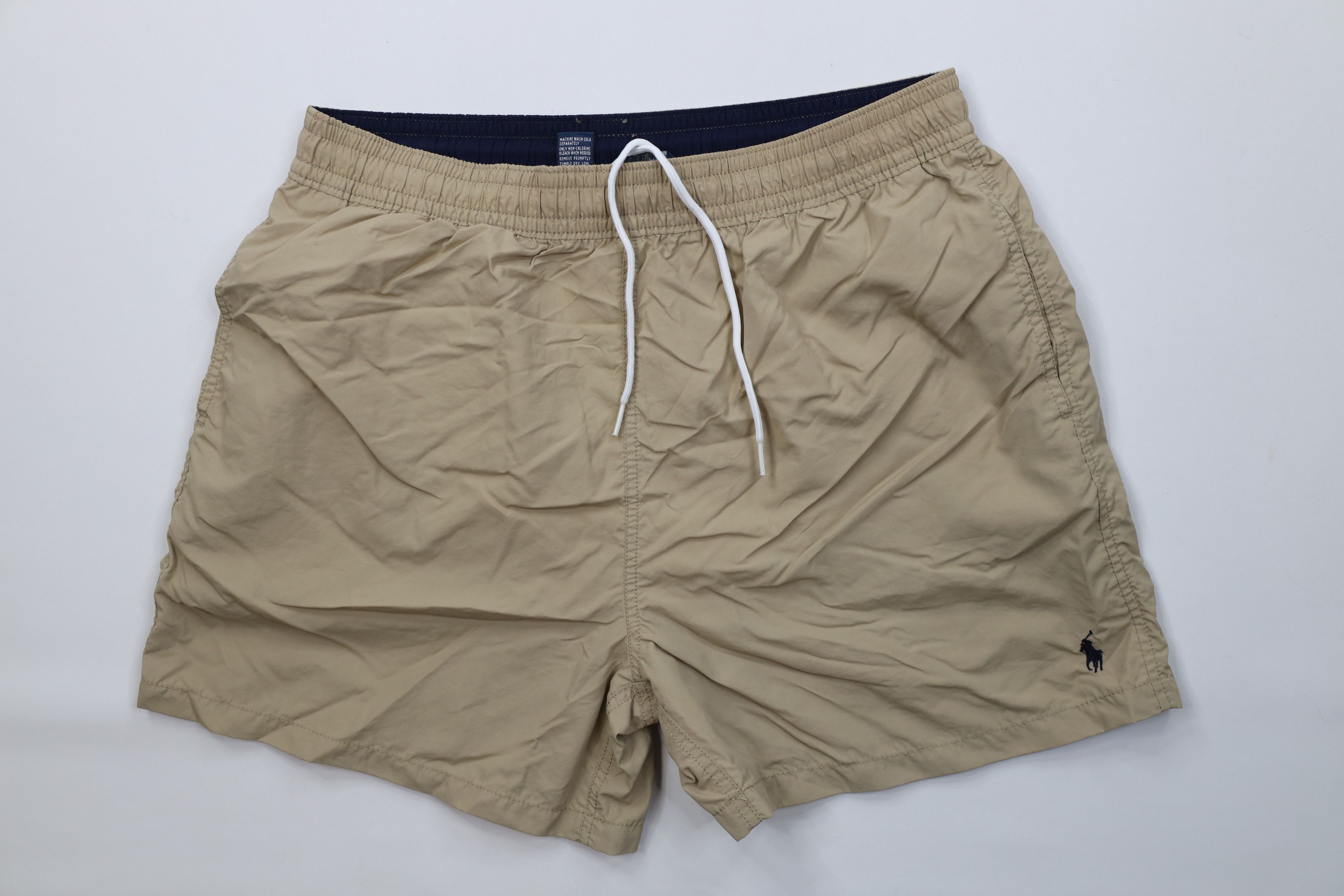 Ralph Lauren Vintage 90s Ralph Lauren Above Knee Shorts Swim Trunks Beige Size US 36 / EU 52 - 1 Thumbnail