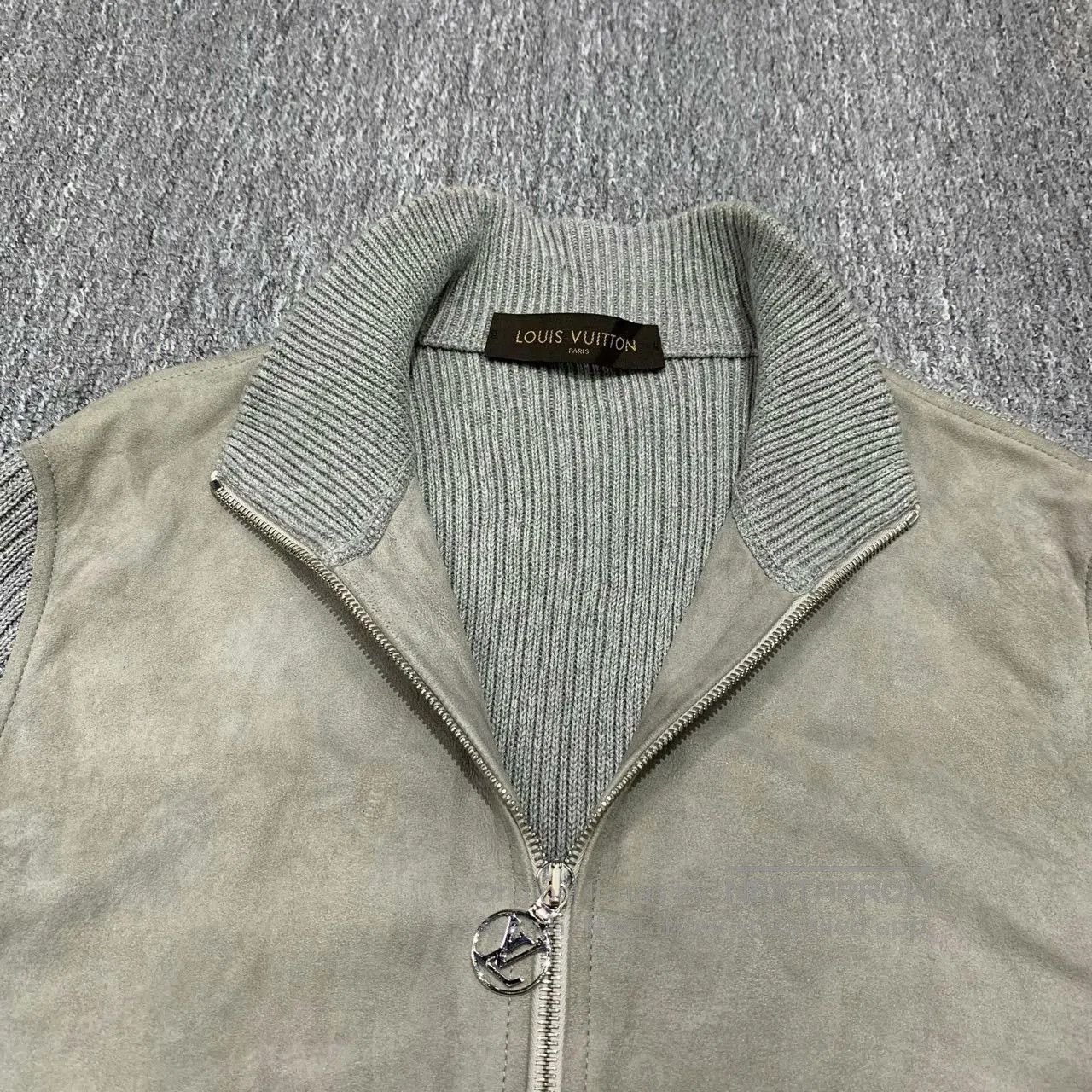 Louis Vuitton gray suede knit bomber jacket. Size US M / EU 48-50 / 2 - 3 Thumbnail
