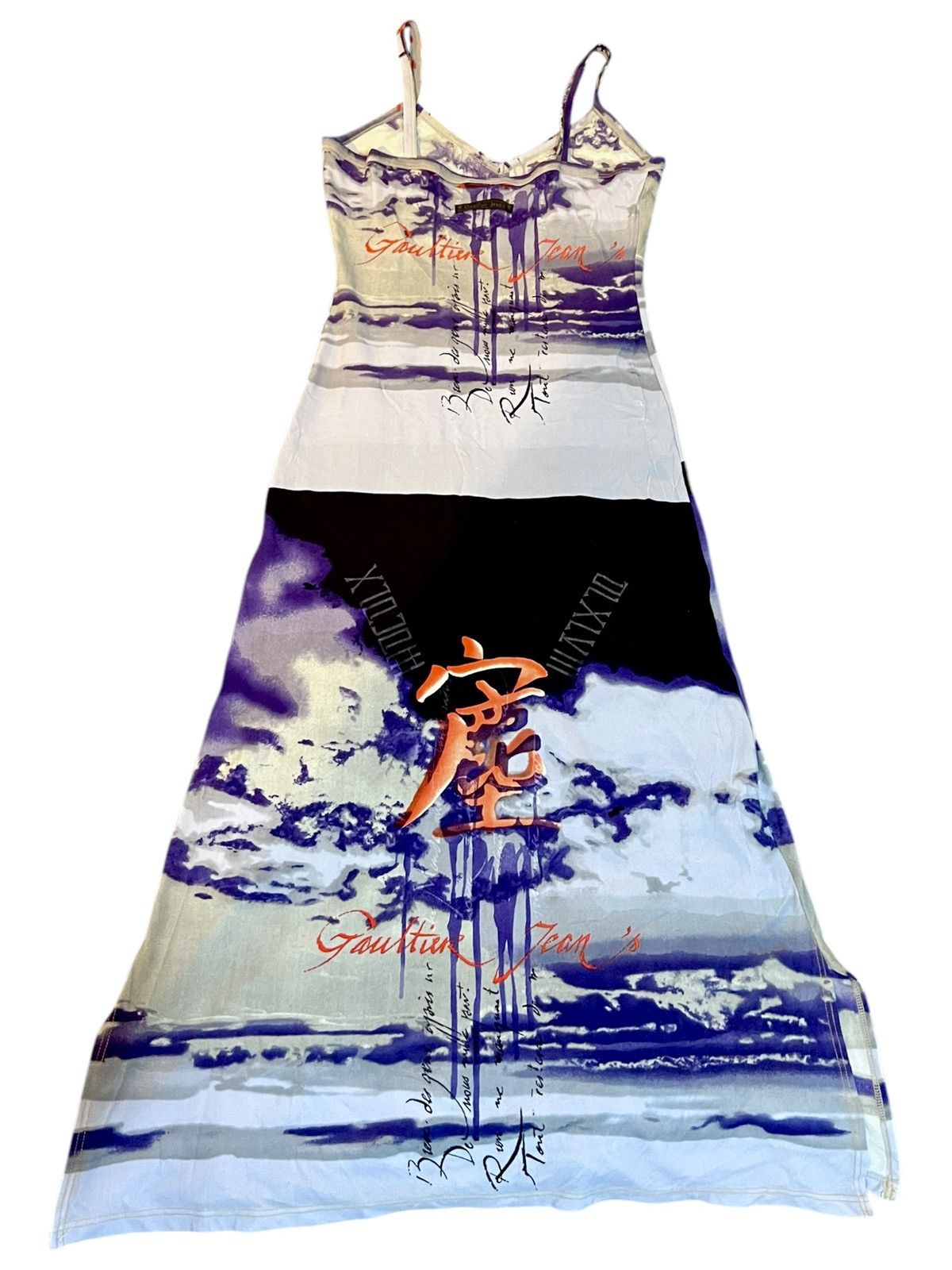 Jean Paul Gaultier AW1997 Vintage Jean Paul Gaultier JPG Graphic Midi Dress Size S / US 4 / IT 40 - 7 Thumbnail