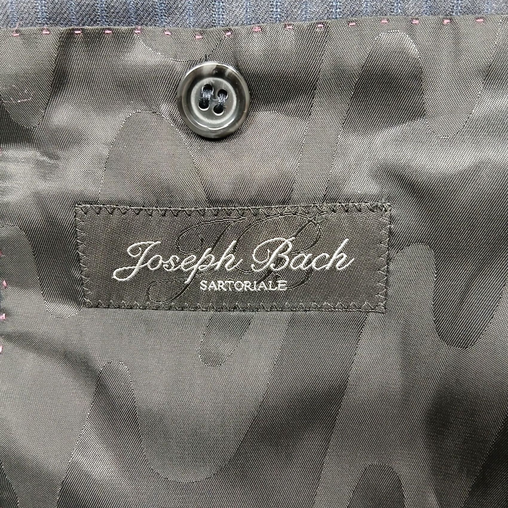 Joseph Joseph Bach Sartoriale Blazer Gray Wool Pinstripe 52R Men Button Notched Lapel Formal Business Size 52R - 5 Thumbnail