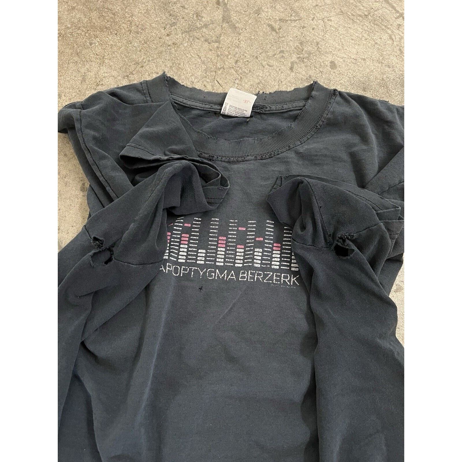 Hanes Vintage Apoptygma Berzerk Rare Y2K Distressed Faded Tee XL Size US XL / EU 56 / 4 - 8 Thumbnail