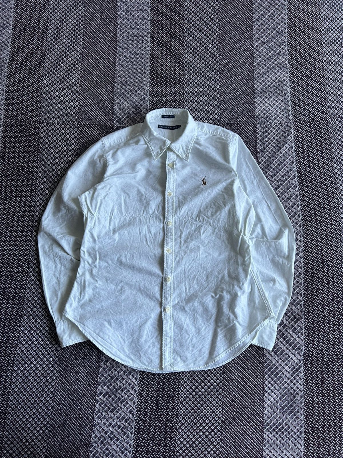 Ralph Lauren Polo Ralph Lauren Skinny Fit Women Shirt White Solid Style Size M / US 6-8 / IT 42-44 - 1 Thumbnail