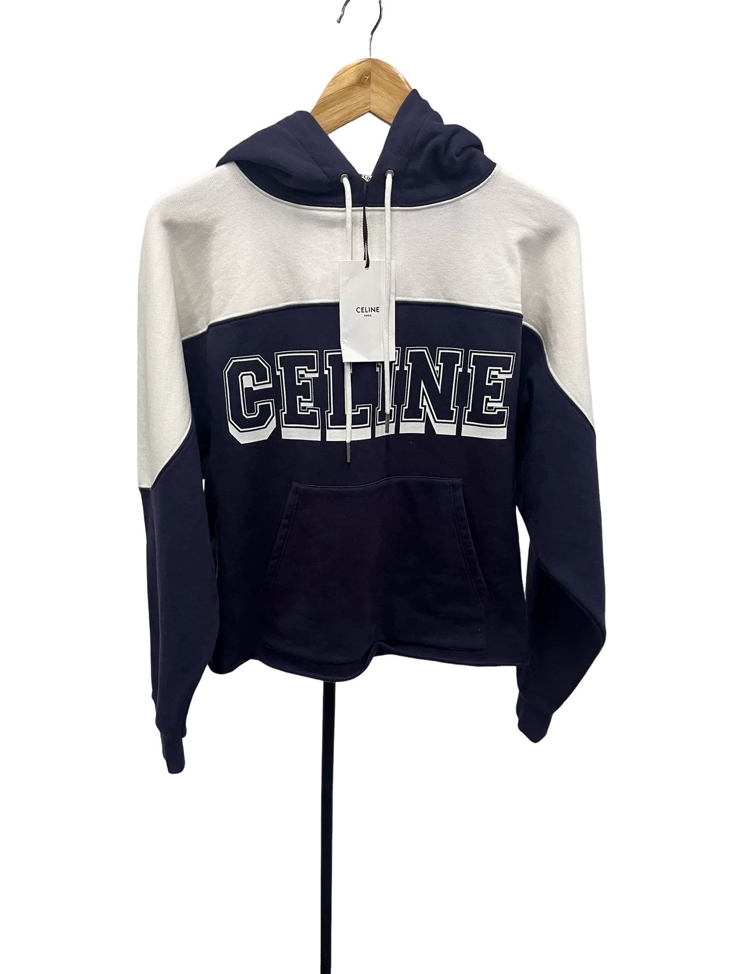 Celine Celine SS23 Logo Print Bicolor Hoodie S Size S / US 4 / IT 40 - 1 Thumbnail