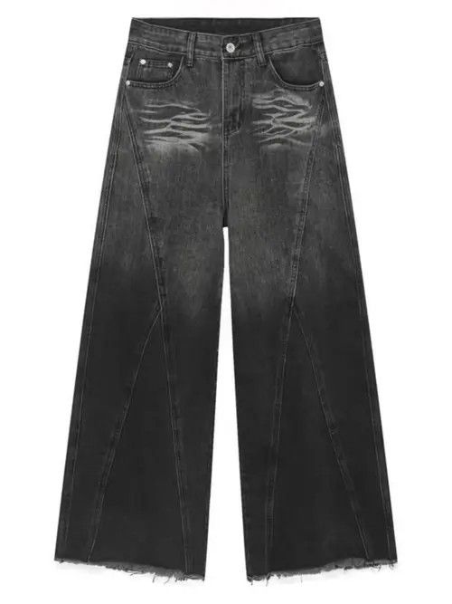 Japanese Brand VIBE Vintage street hip-hop washed baggy jeans Size US 34 / EU 50 - 1 Thumbnail
