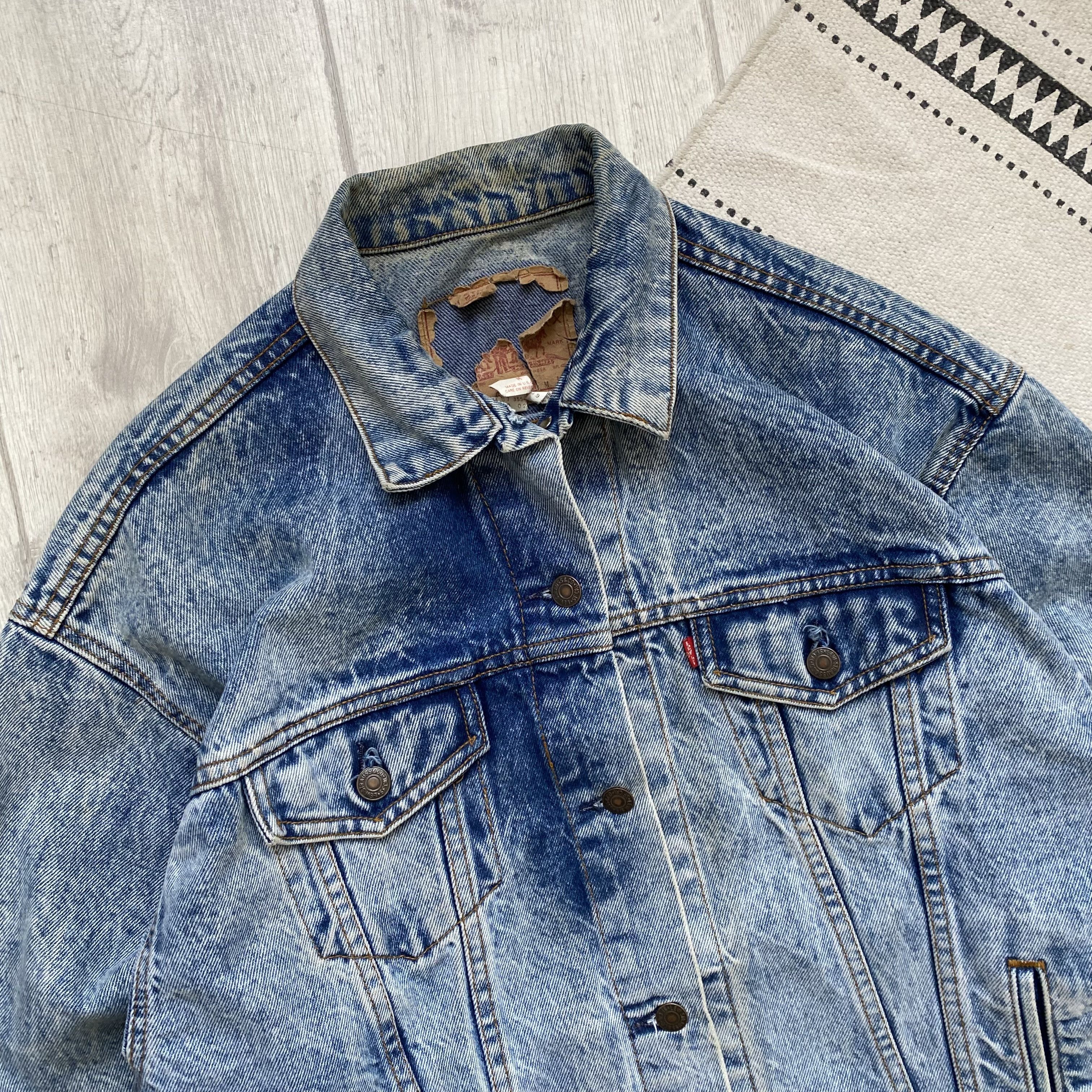 Levi's Vintage Clothing Vintage 80s Levis Trucker denim jacket distressed Size US M / EU 48-50 / 2 - 3 Thumbnail