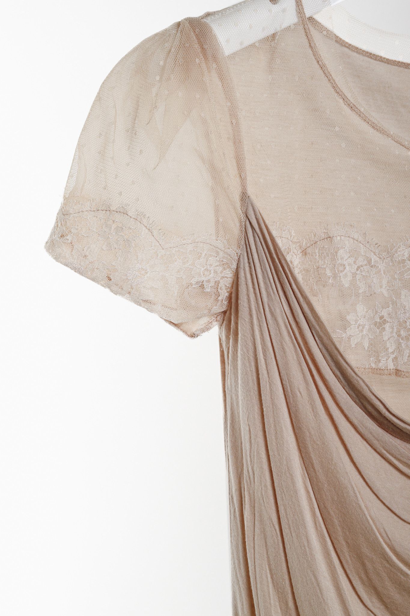 Valentino Valentino Pale Pink Lace Tee Size L / US 10 / IT 46 - 4 Thumbnail