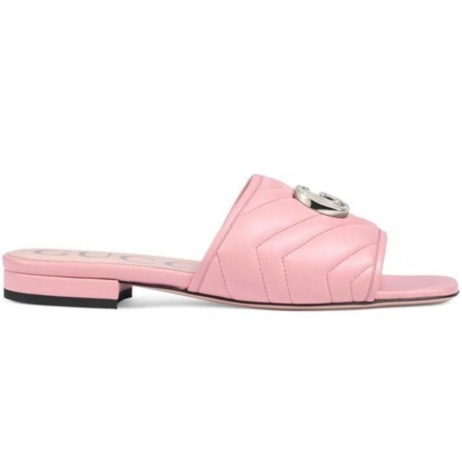 Gucci Jolie Marmont GG logo quilted slides slippers sandals Size US 8 / IT 38 - 2 Thumbnail