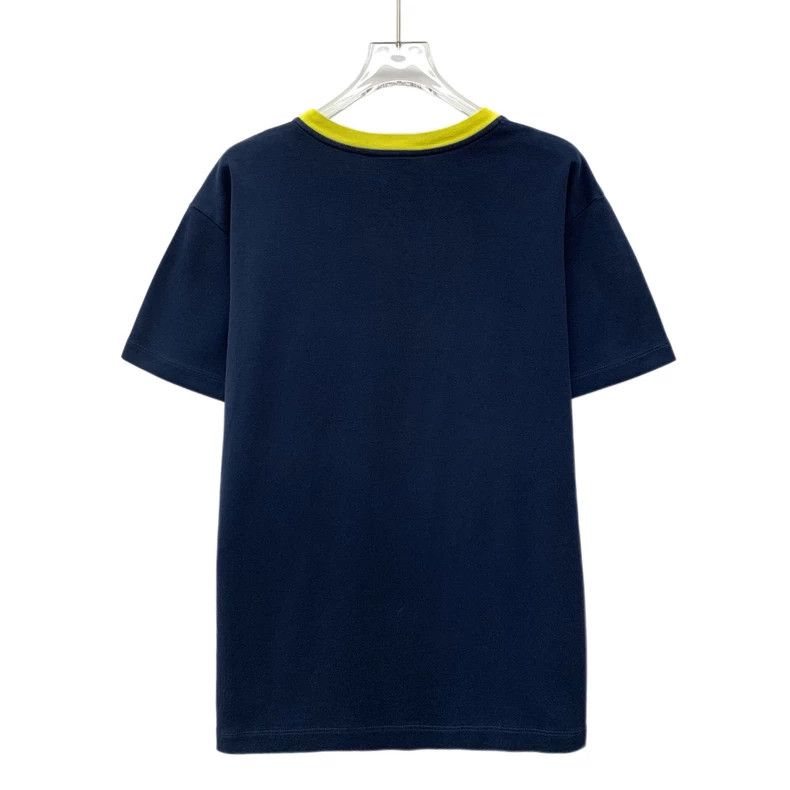 Louis Vuitton Louis Vuitton Dark blue logo monogrammed cotton crewneck T Size L / US 10 / IT 46 - 2 Thumbnail
