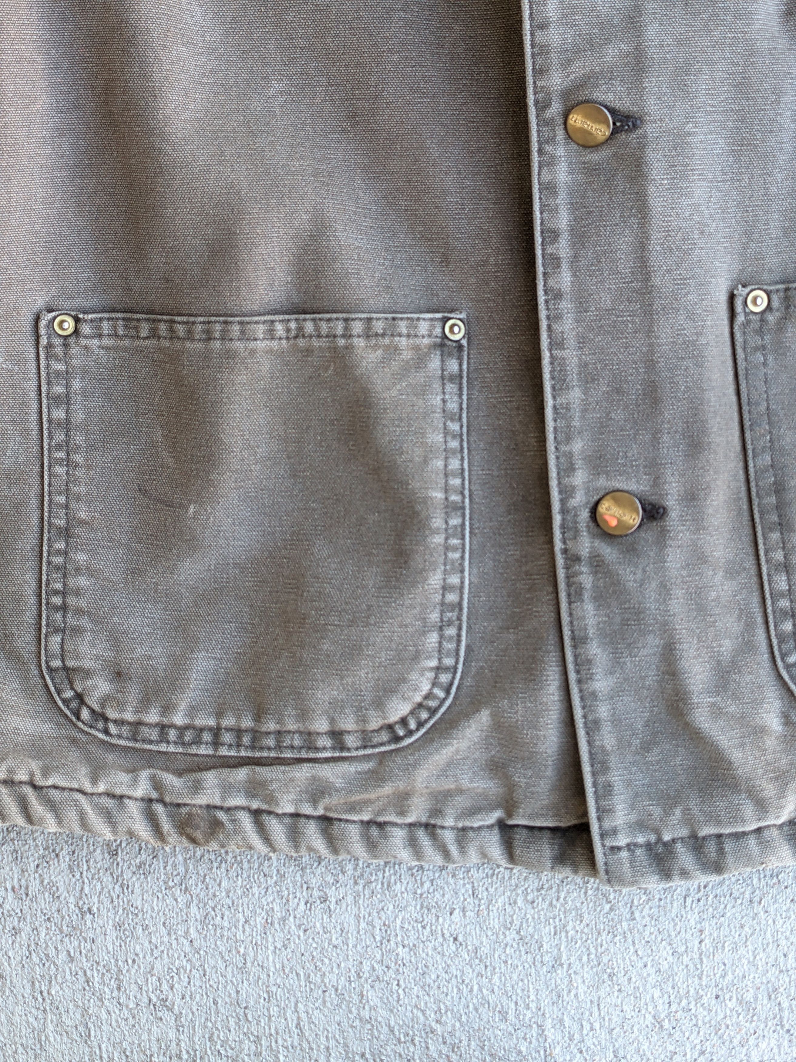Carhartt × Vintage Vintage 90s Carhartt Chore Coat Tall Union Made in the USA Size US L / EU 52-54 / 3 - 3 Thumbnail