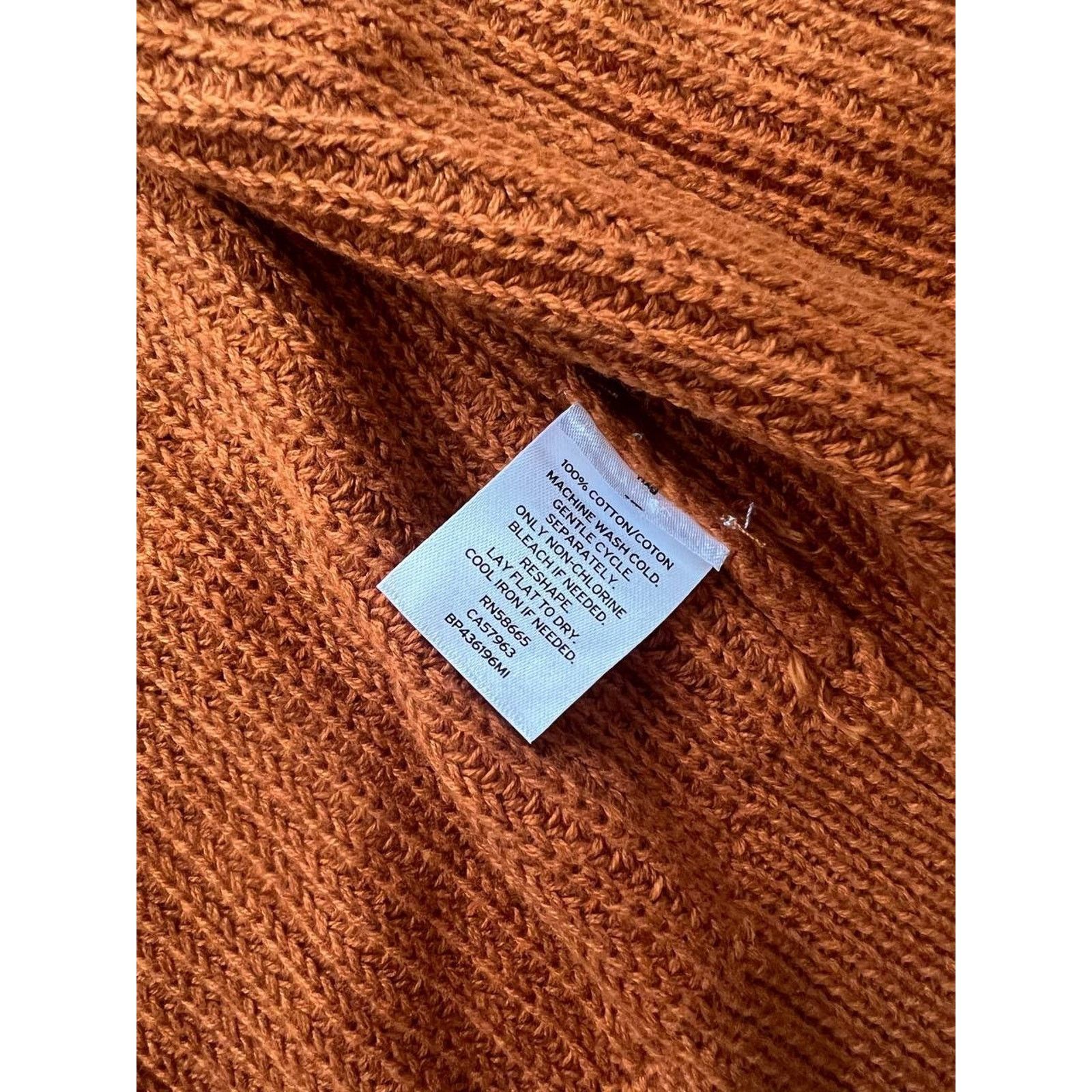 BP. BP Cotton Open Front Long Cardigan Sweater Orange S A003145 Size S / US 4 / IT 40 - 6 Thumbnail
