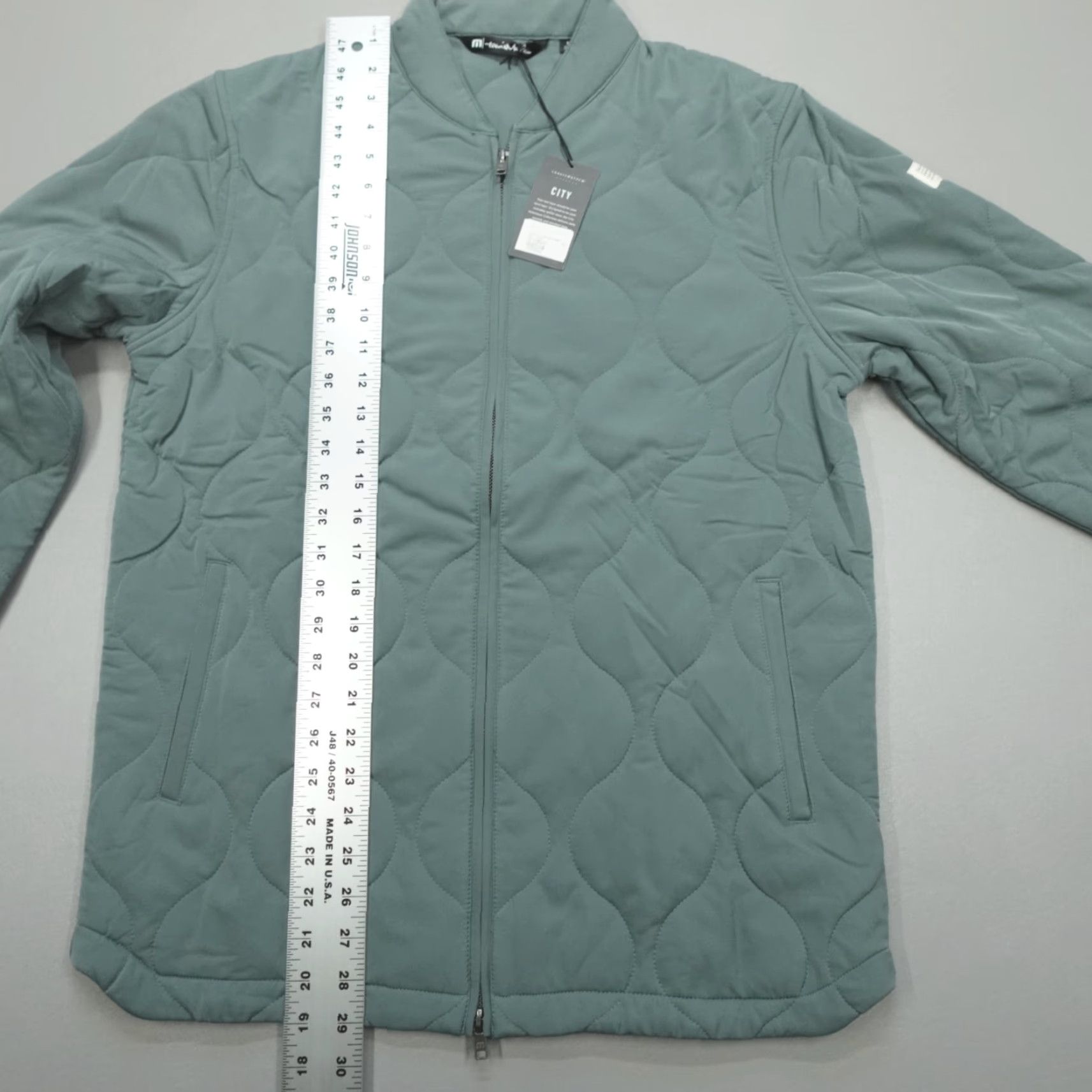 TravisMathew Travis Mathew Quilted Bomber Jacket Men's M Come What May Balsam Green Size US M / EU 48-50 / 2 - 7 Thumbnail