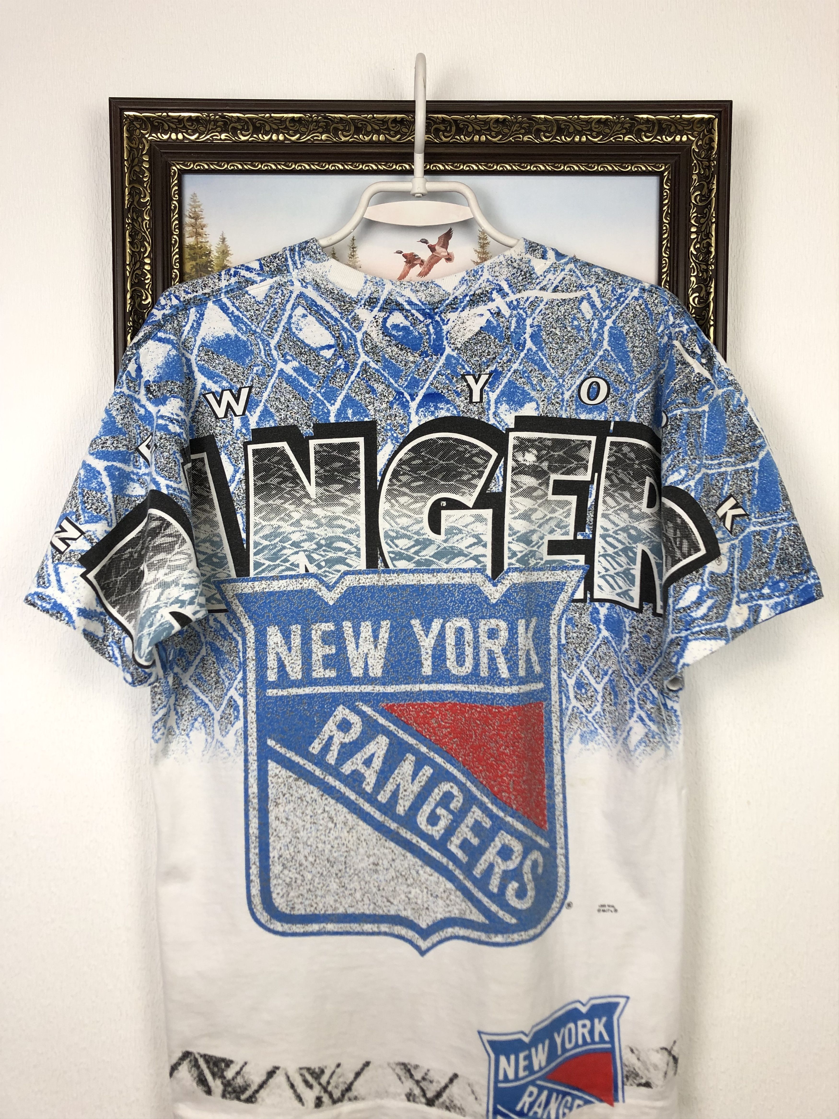 Vintage Vintage New York Rangers NHL Shirt Over Print Mens Tee Size US M / EU 48-50 / 2 - 11 Thumbnail