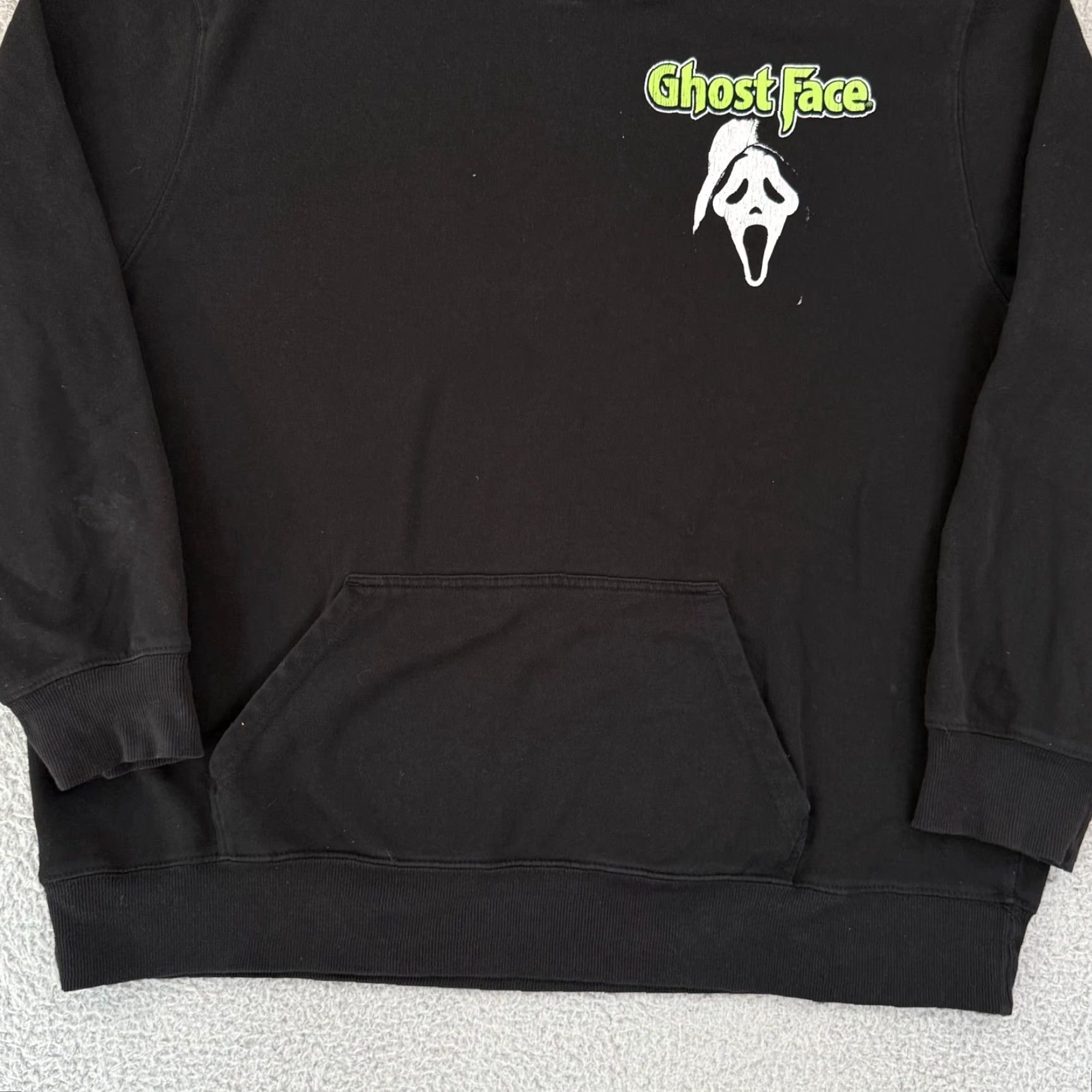Vintage Scream Ghost Face Sweatshirt Mens 3XL Black Hoodie Graphic Long Sleeve Movie Size US XXL / EU 58 / 5 - 3 Thumbnail