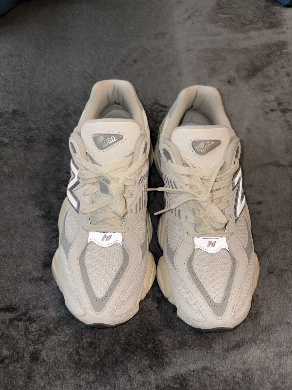 New Balance New Balance 9060 Sea salt with concrete and silver metallic Size US 9 / EU 42 - 4 Thumbnail