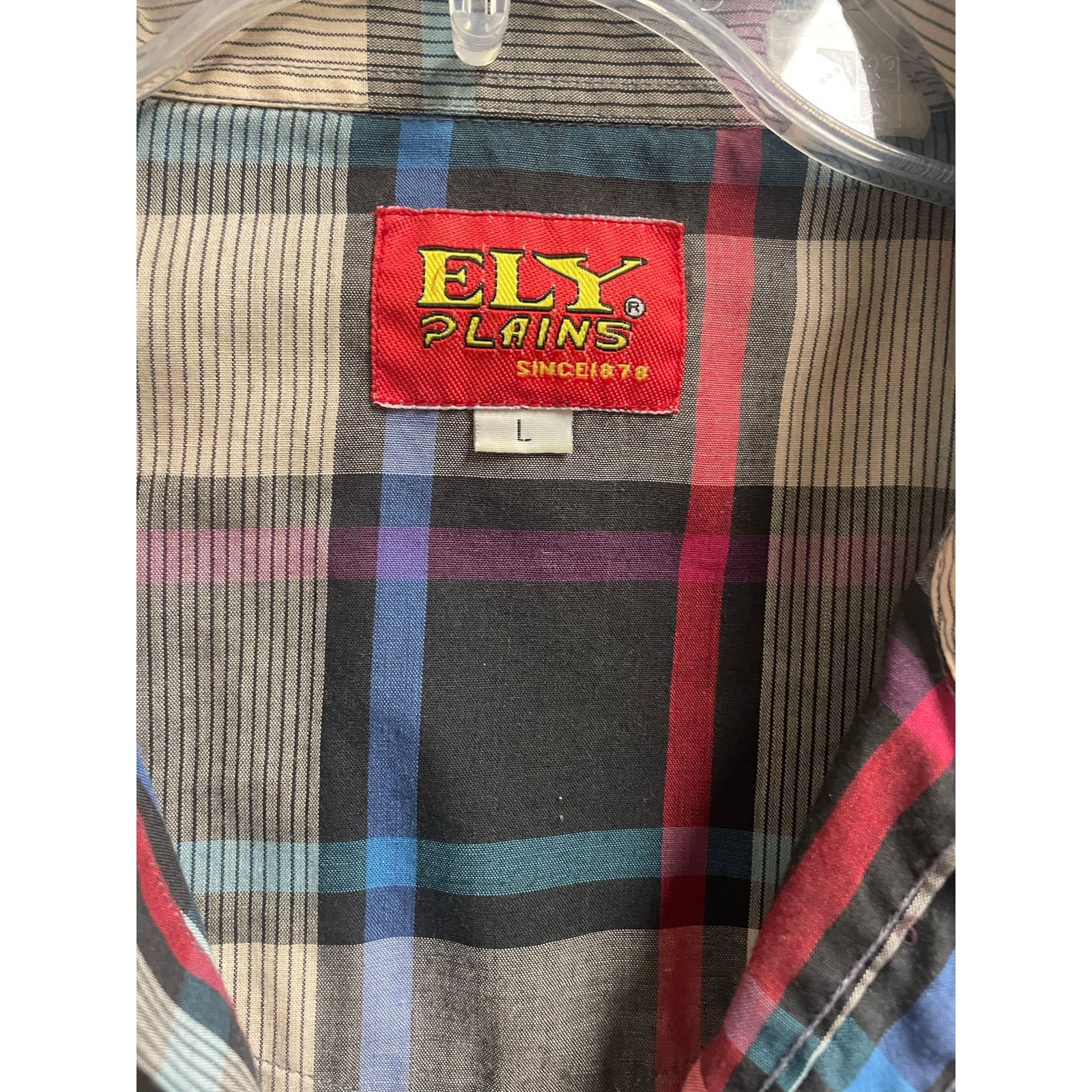 Other Ely Plains Cattleman Plaid Colorful Pearl Snap Western Shirt Size US L / EU 52-54 / 3 - 2 Thumbnail