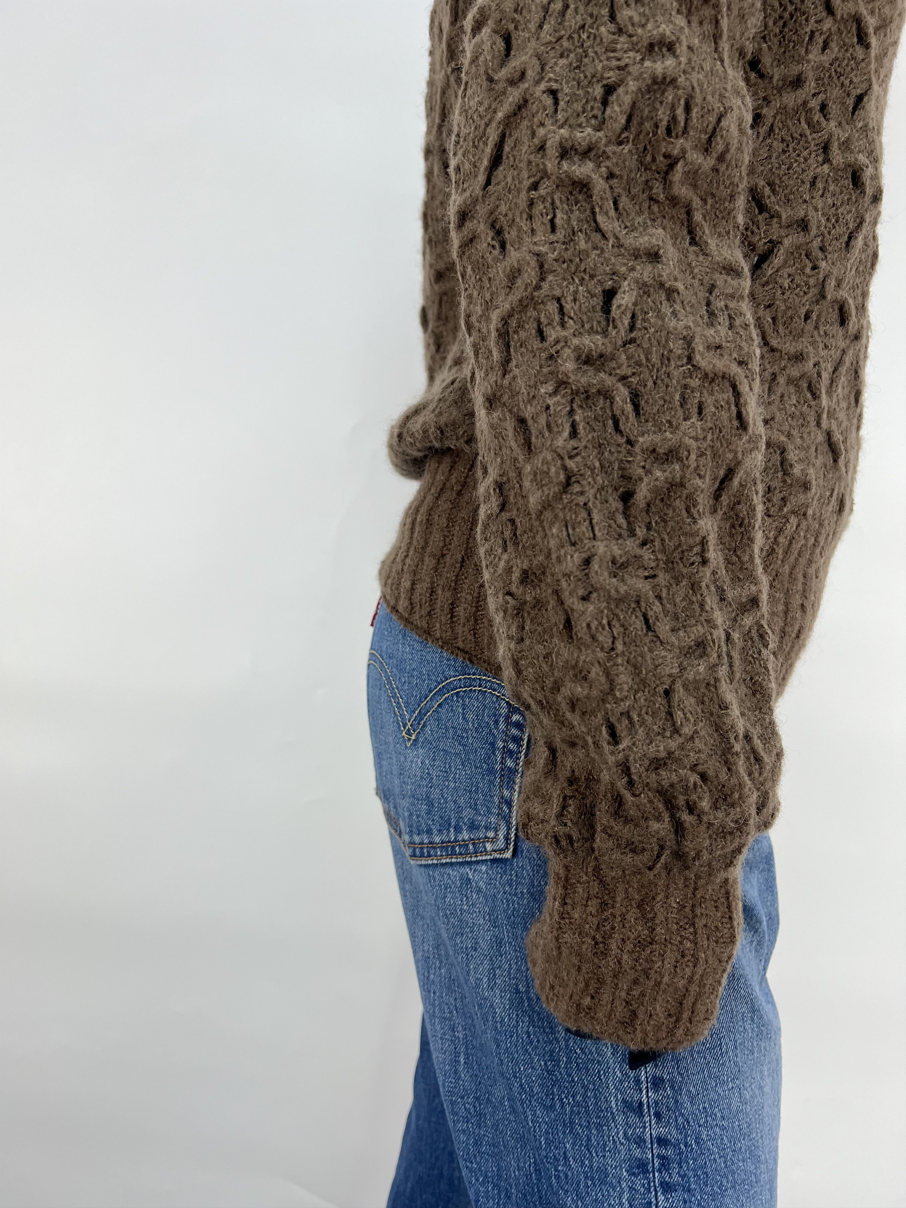 Miss Sixty Miss Sixty Vintage Womens Brown Knitted V-Neck Wool Sweater Size XS / US 0-2 / IT 36-38 - 10 Thumbnail
