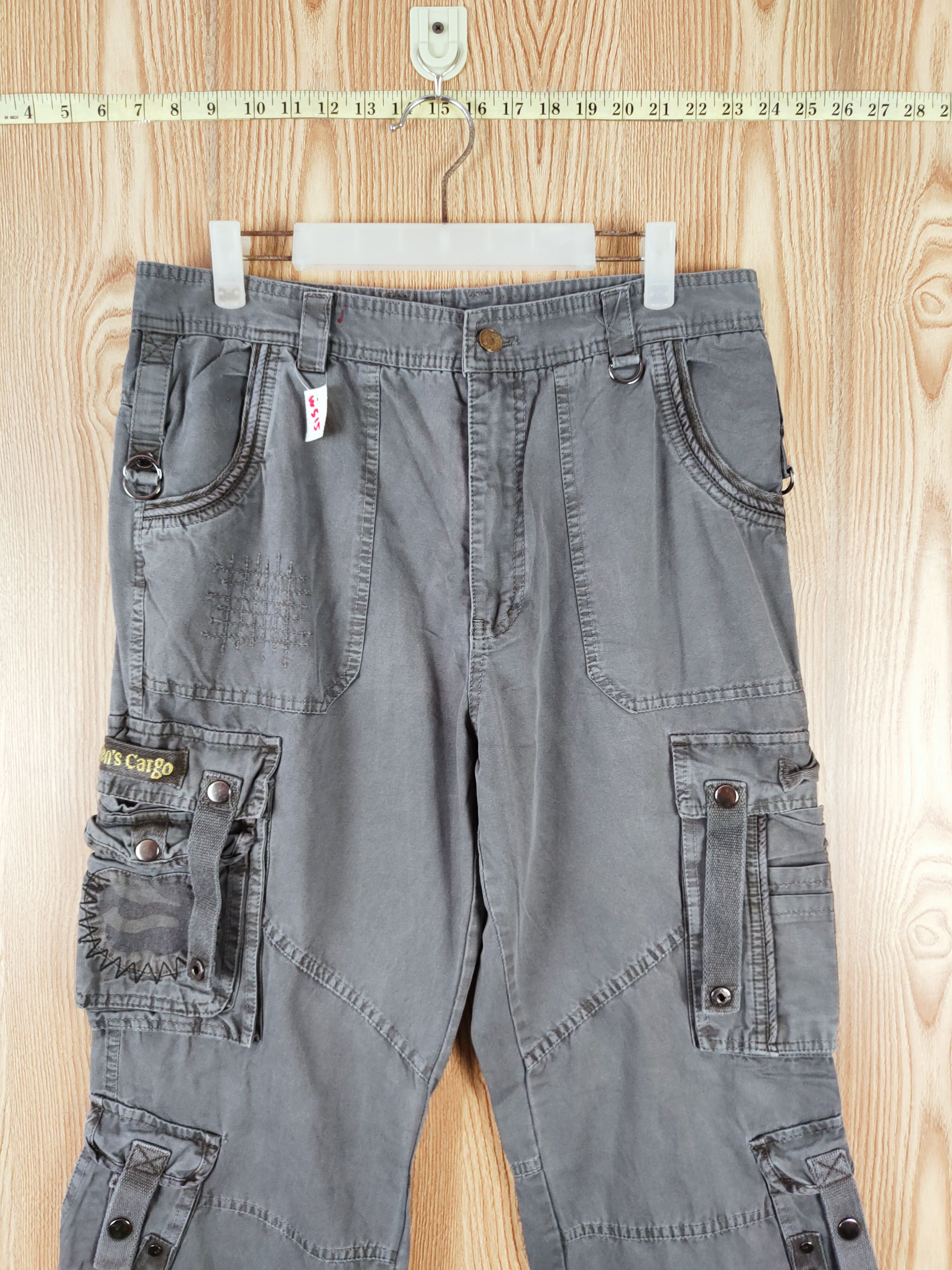 Japanese Brand Blue Keys Dark Gray Multipocket Tactical Cargo Pants #W515 Size US 32 / EU 48 - 2 Thumbnail