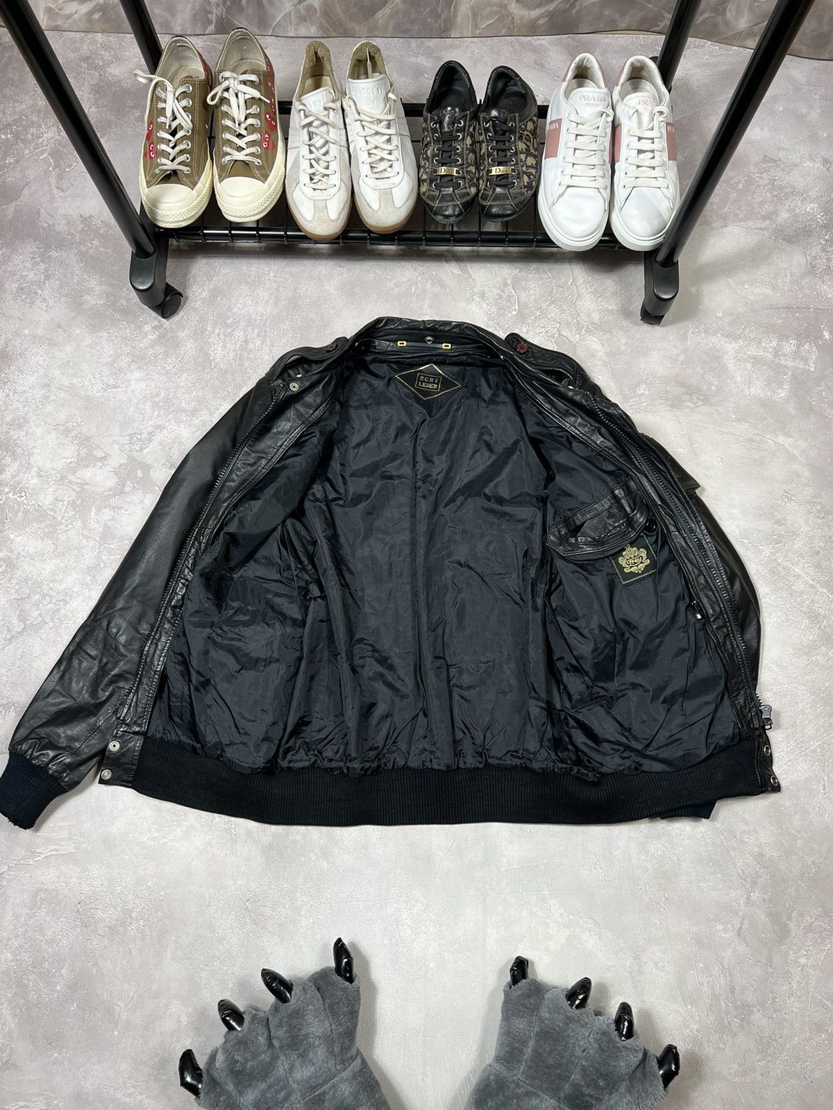 Other Vintage Avirex Style Leather Bomber Jacket Size US XL / EU 56 / 4 - 9 Thumbnail