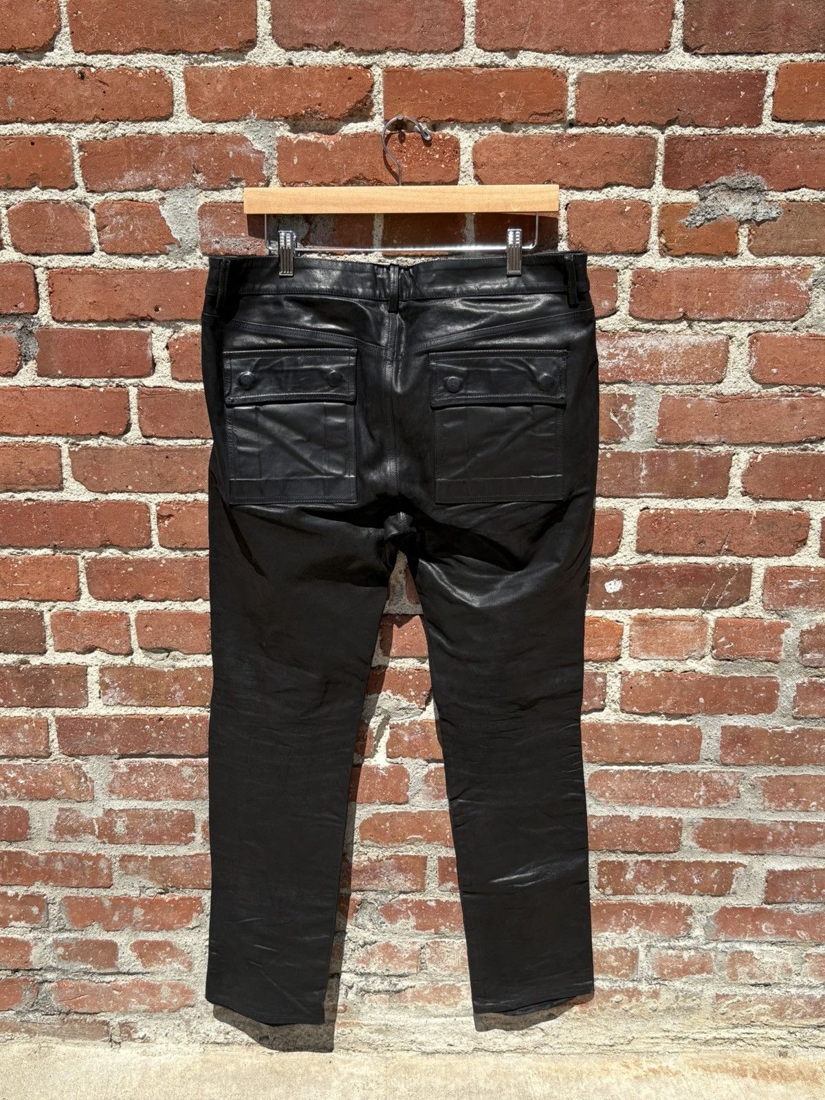 Rick Owens Rick Owen Leather Pants Size US 42 / EU 58 - 2 Thumbnail