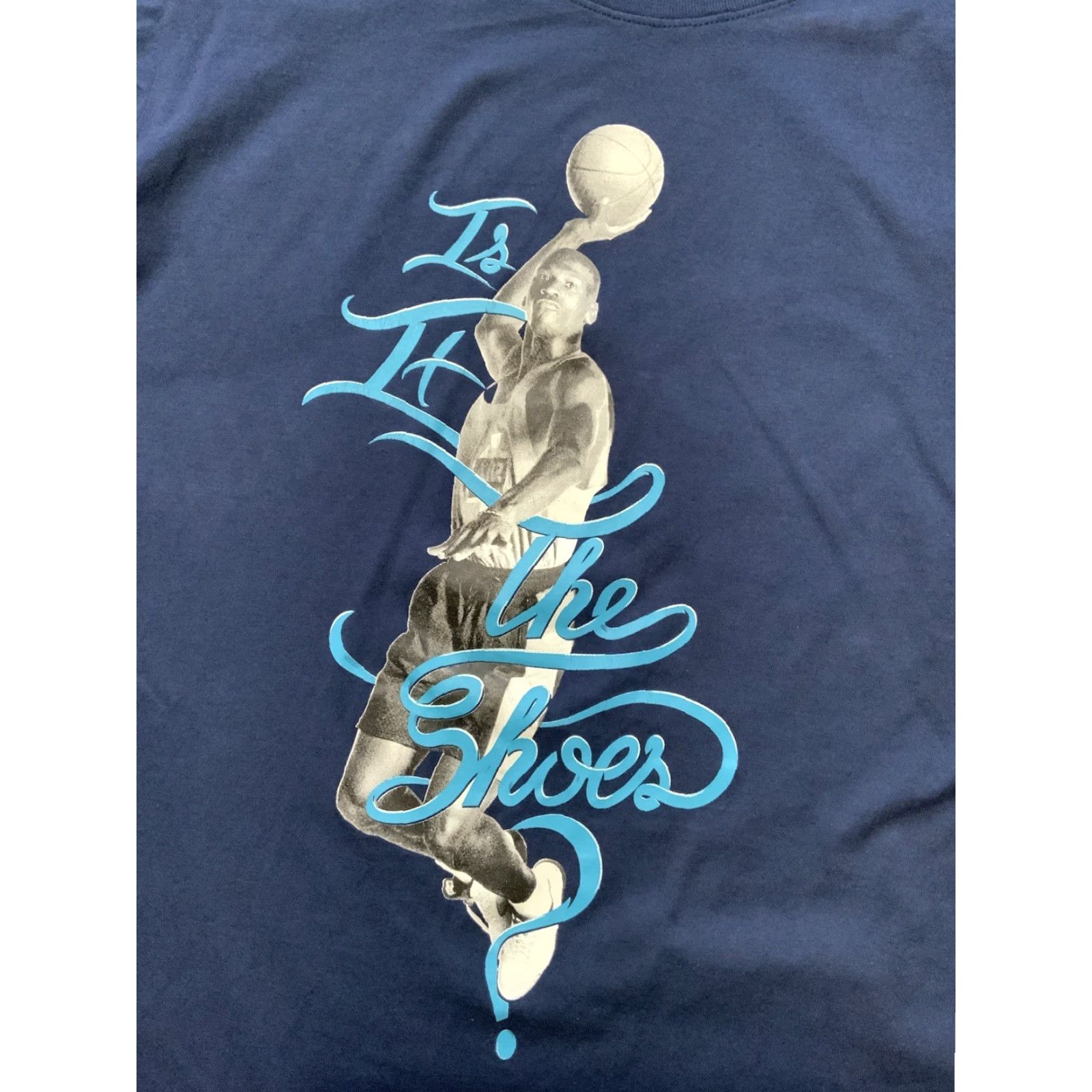 Jordan Brand Air Jordan Is It The Shoes Jumpman Graphic Basketball S/S Crewneck T-Shirt Sz.L Mens Large Blue Crew Neck Shirt Size US L / EU 52-54 / 3 - 2 Thumbnail