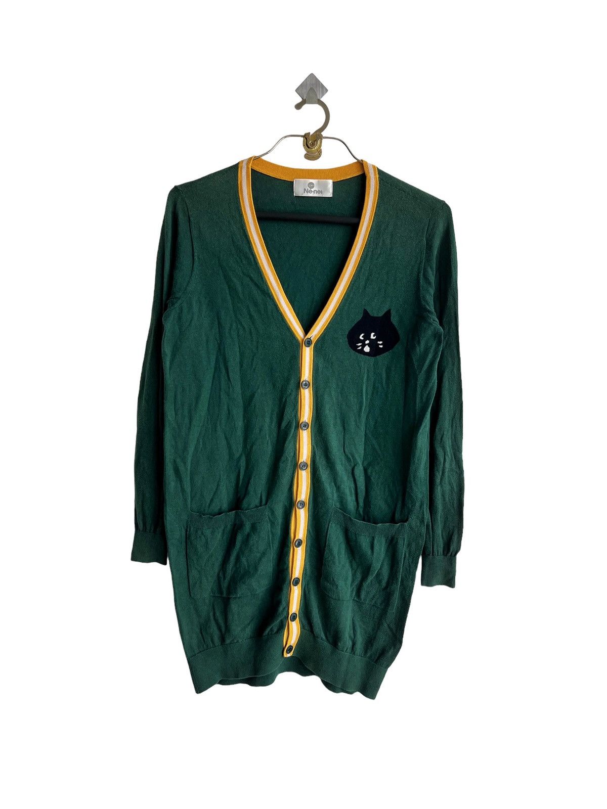 Issey Miyake × Ne-Net Iconic Cats ™️ Logo Ne-Net Button Horn Long Cardigan Size US M / EU 48-50 / 2 - 3 Thumbnail