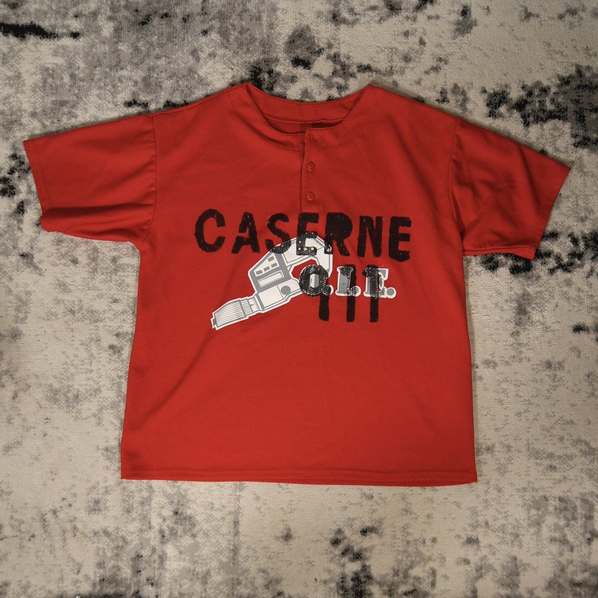 Vintage Vintage Caserne 911 Red Jersey Size US XL / EU 56 / 4 - 1 Thumbnail