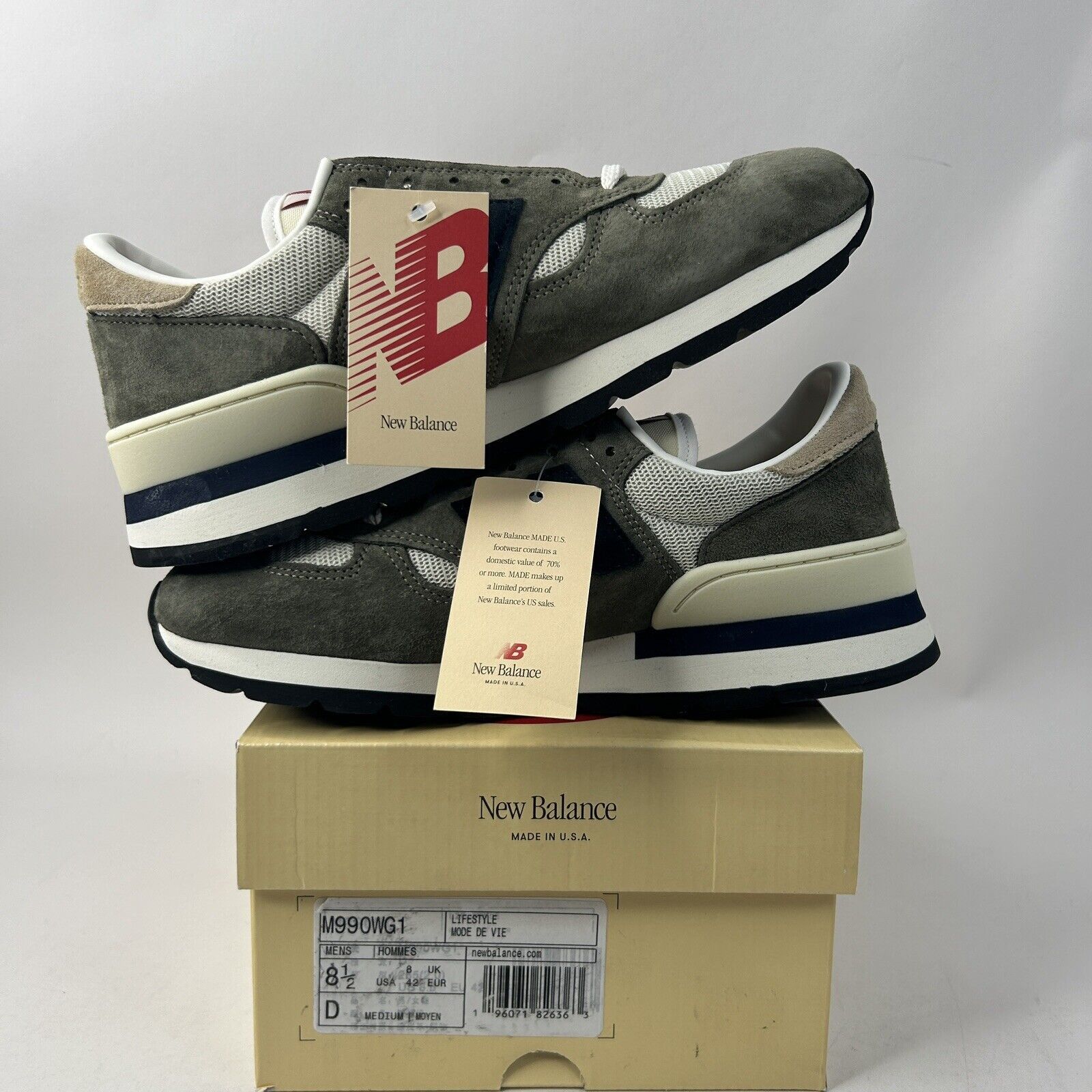 New Balance New Balance 990v1 x Teddy Santis MiUSA “Blue Grey” 2024 Size US 8.5 / EU 41-42 - 3 Thumbnail
