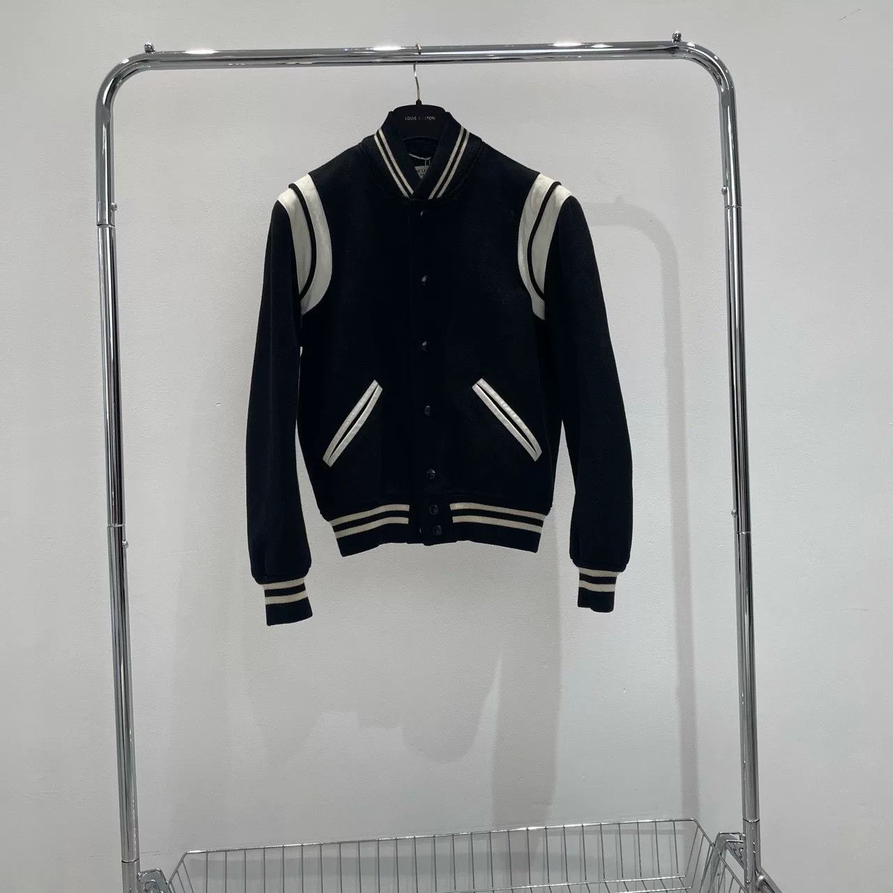 Saint Laurent Paris Saint Laurent Black White Baseball Jacket Size US M / EU 48-50 / 2 - 1 Thumbnail
