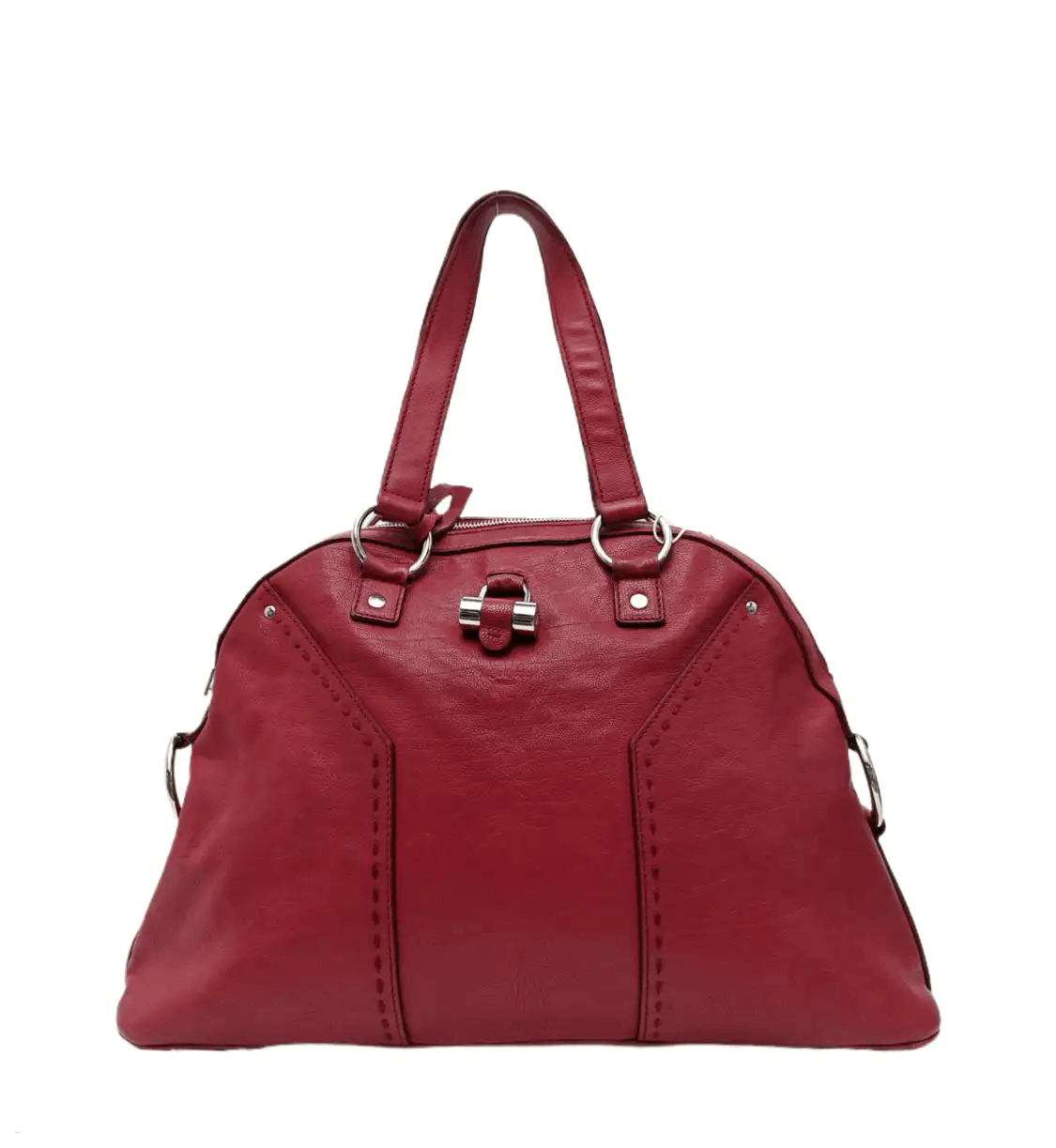 Saint Laurent Paris Saint Laurent Paris YSL MUSE red cowhide leather handbag silver hardware Size ONE SIZE - 1 Thumbnail