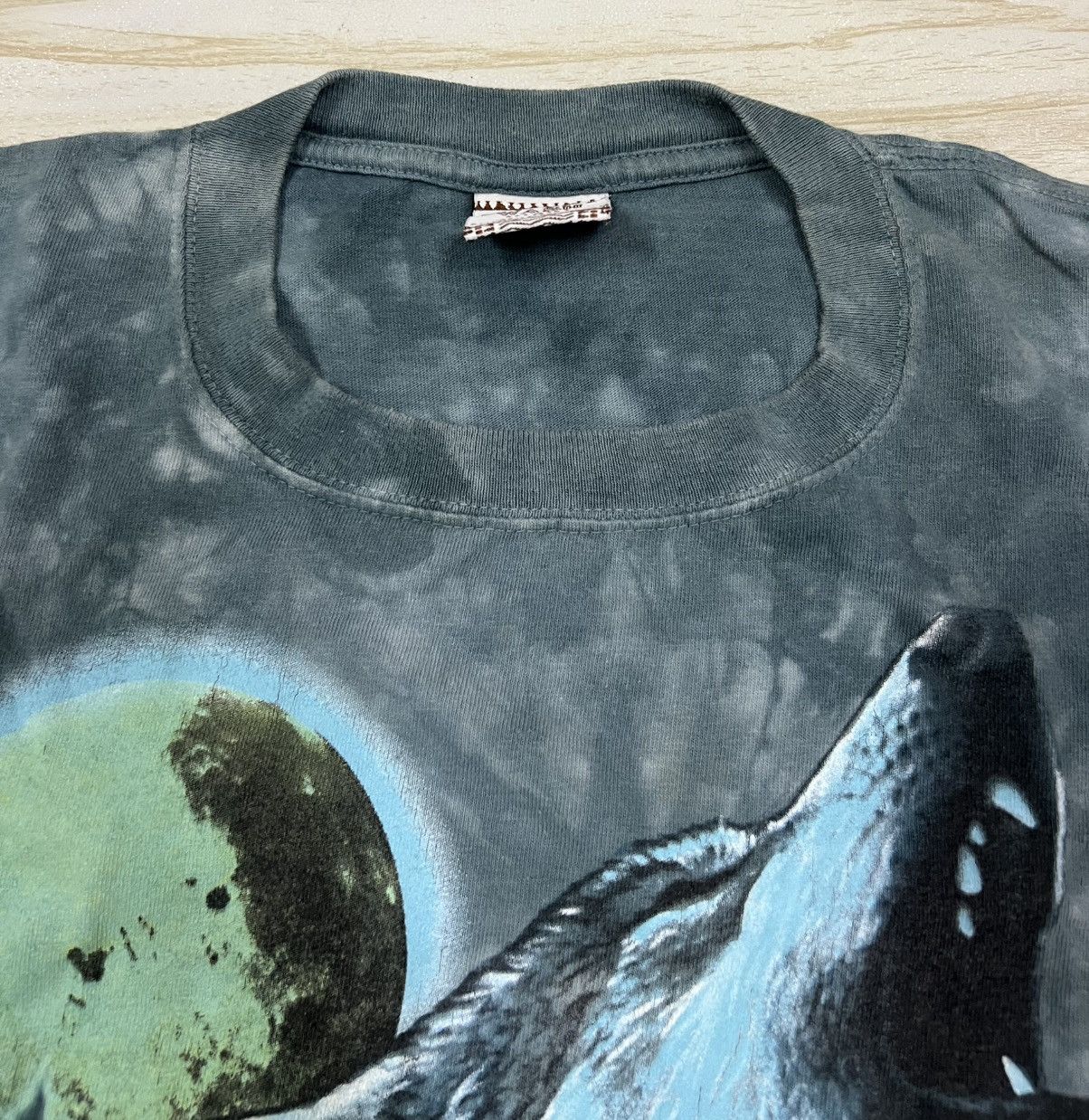 Vintage Vintage 00s Wolf Moon Tie Dye T-shirt Size US L / EU 52-54 / 3 - 3 Thumbnail
