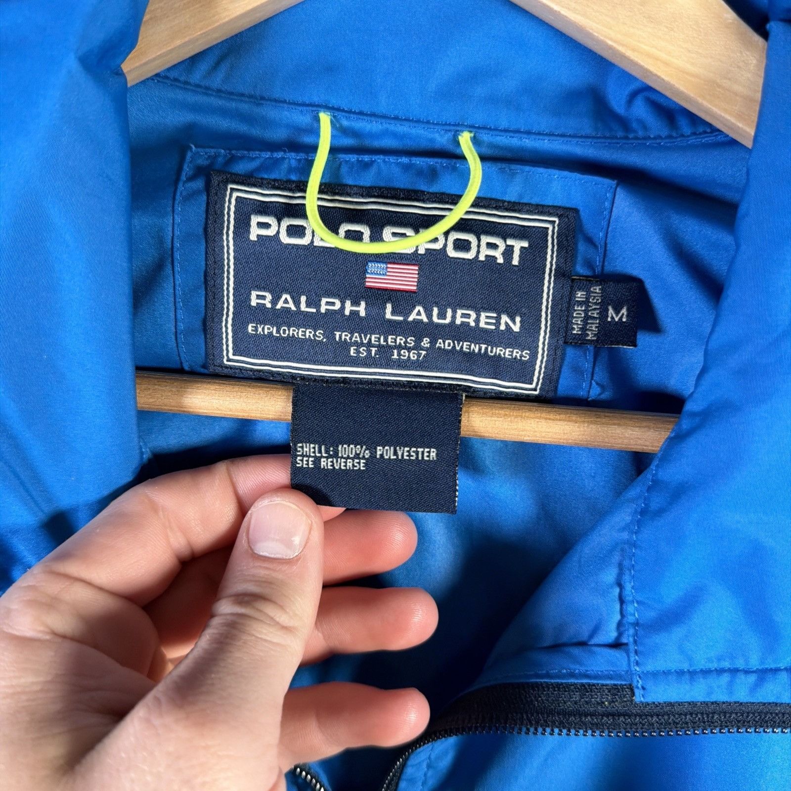 Polo Ralph Lauren Vintage Polo Ralph Lauren Jacket Mens Medium Blue 90s Zip Up Size US M / EU 48-50 / 2 - 3 Thumbnail