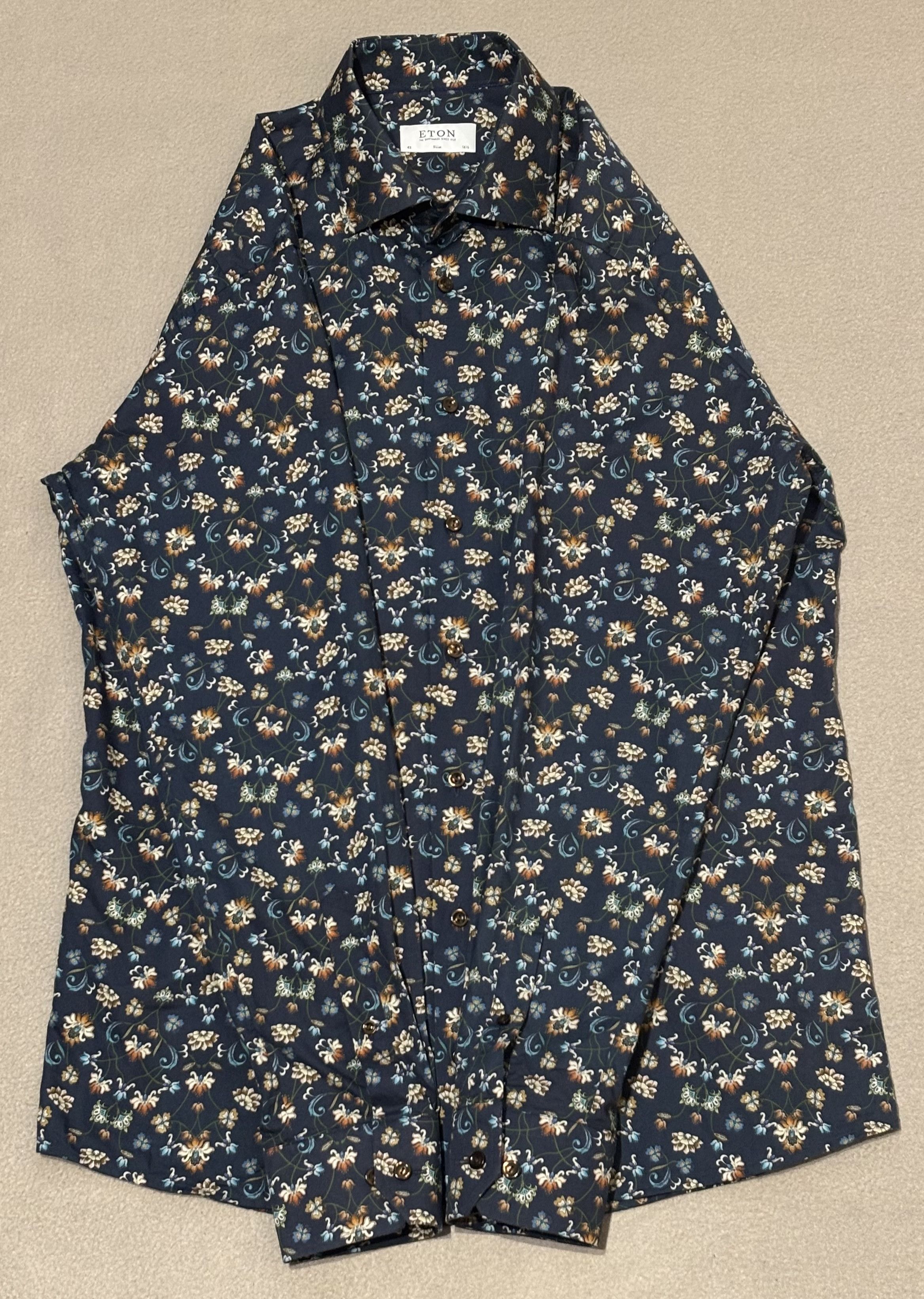 Eton Eton slim shirt Colorful Flowers size 42 Size US M / EU 48-50 / 2 - 6 Thumbnail