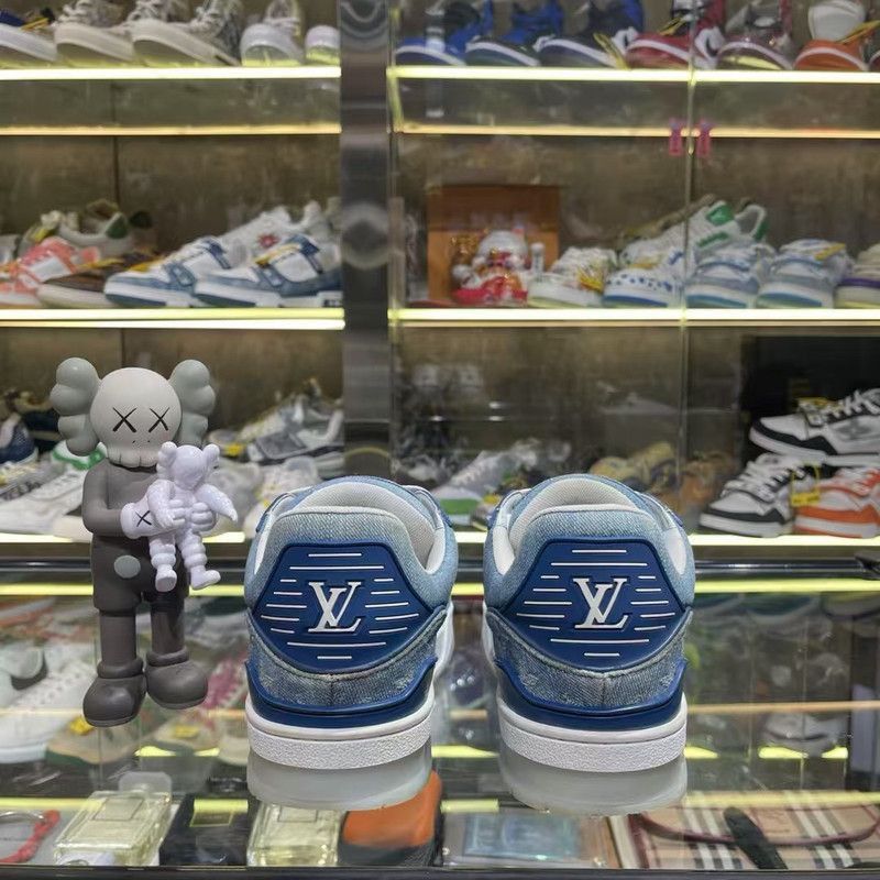 Louis Vuitton Louis Vuitton Blue Denim Low-Top Sneakers for Men -2508 Size US 8 / EU 41 - 2 Thumbnail