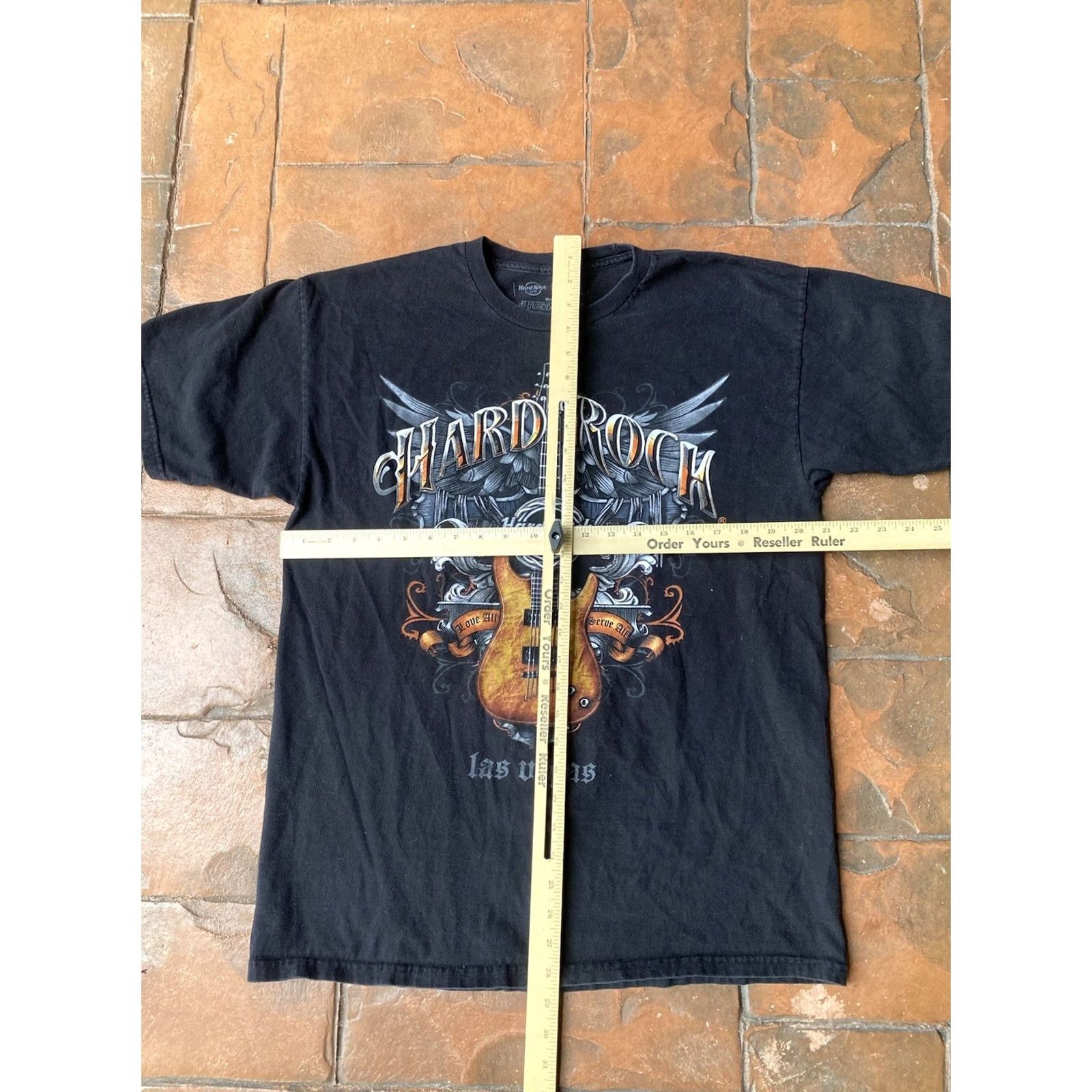 Hard Rock Cafe VINTAGE Hard Rock Cafe T-Shirt Large Mens Brown Cotton Graphic Print Grunge Y2K Las Vegas Guitar Wings 90s Theme Size US L / EU 52-54 / 3 - 4 Thumbnail