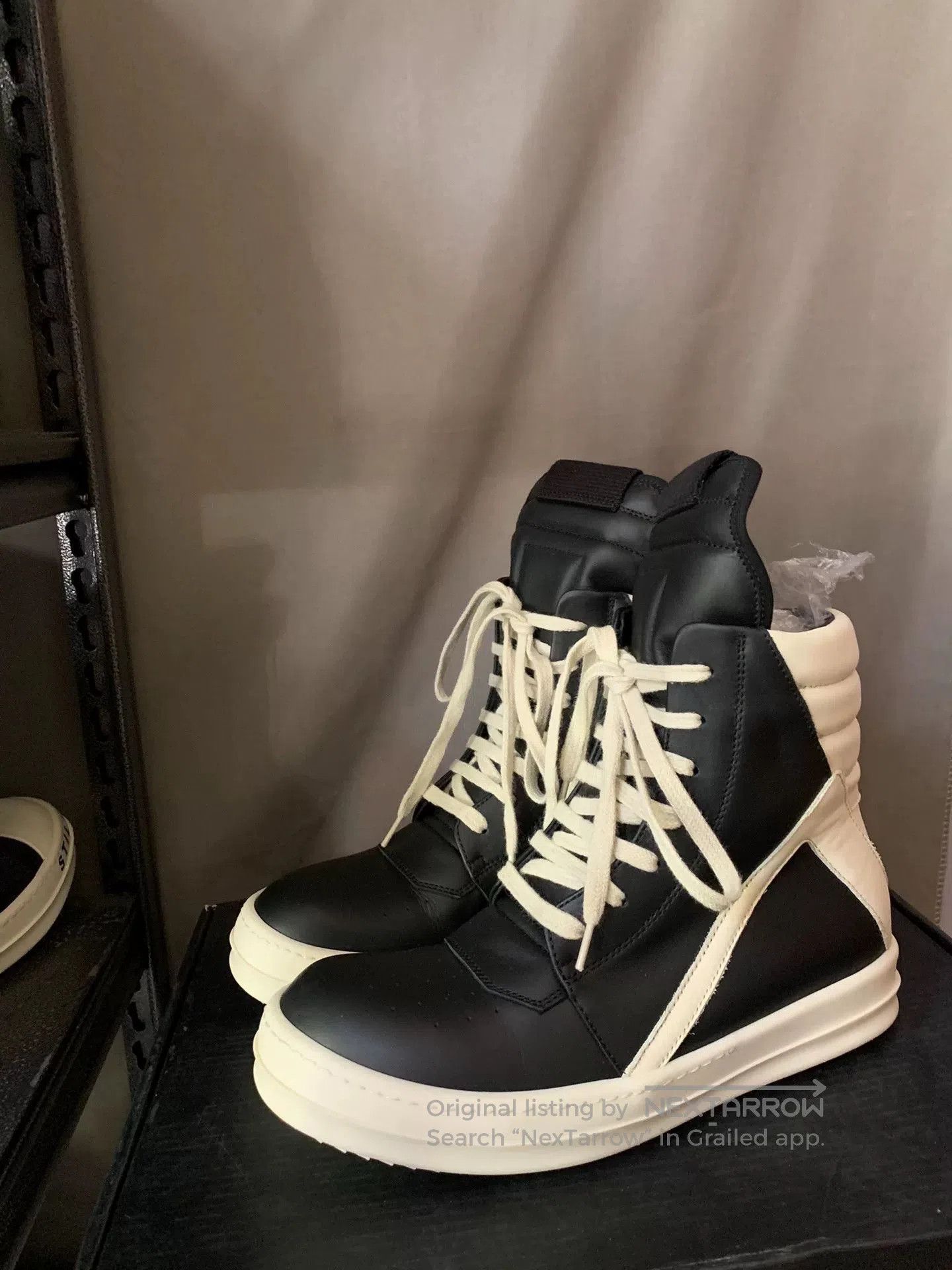 Rick Owens rick owens black leather high. Size US 6 / IT 36 - 1 Thumbnail