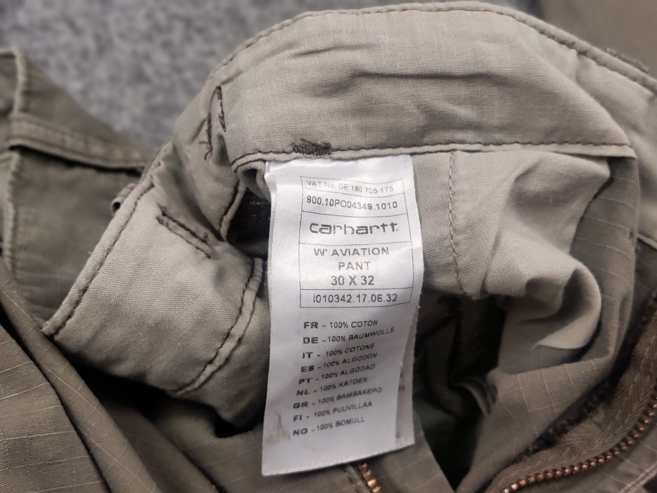 Carhartt Vintage Carhartt Aviation Ripstop Cargo Beige W Pants Size US 31 - 16 Thumbnail