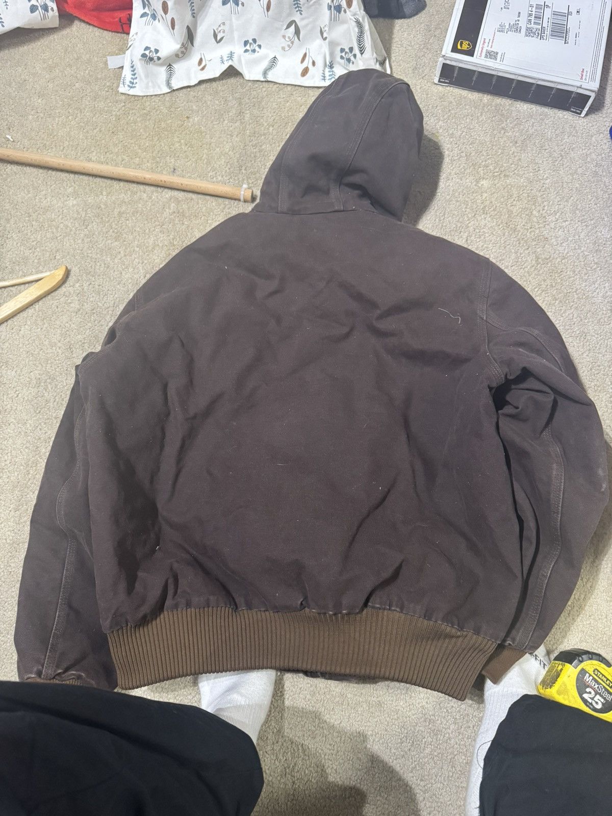 Carhartt Vintage Carhartt Hooded Jacket Brown J130 DKB Size US L / EU 52-54 / 3 - 7 Thumbnail
