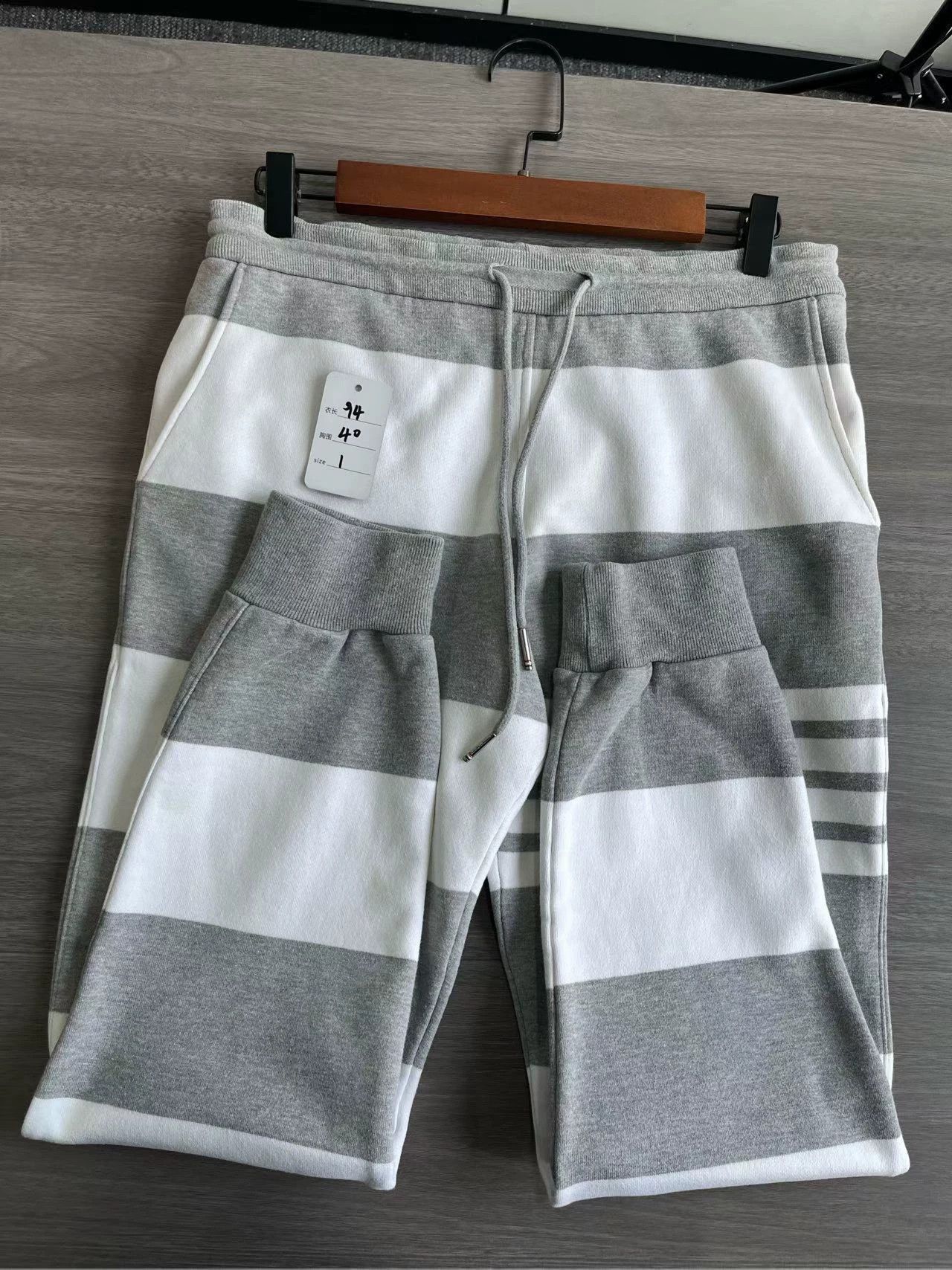 Thom Browne Thom Browne TB White Grey Stripe 4-Bar Trousers Size 1 Size US 29 - 6 Thumbnail